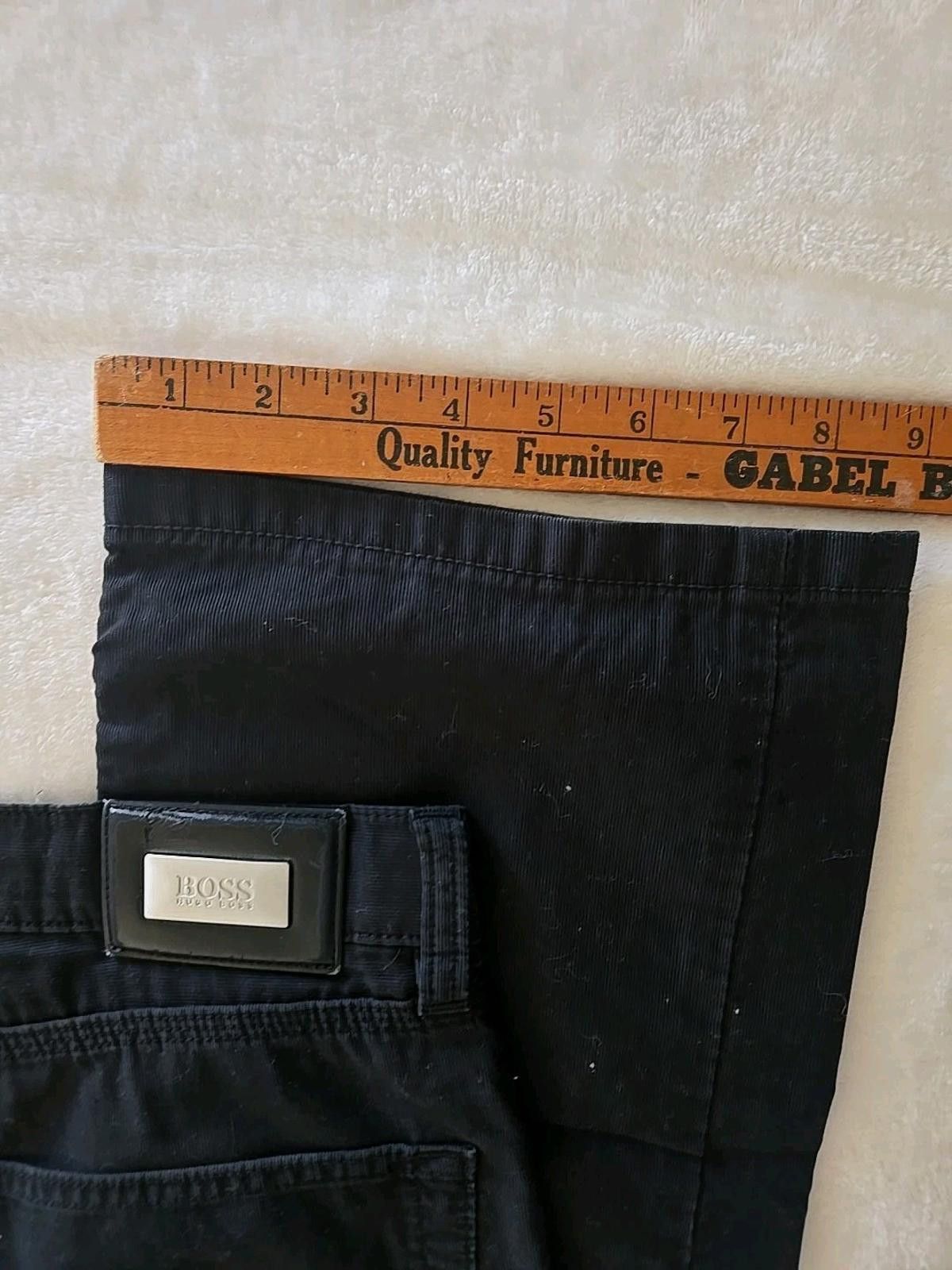 Hugo Boss HUGO BOSS Black Alabama Straight Leg 100% Cotton Pants 36x32 Size US 36 / EU 52 - 8 Thumbnail