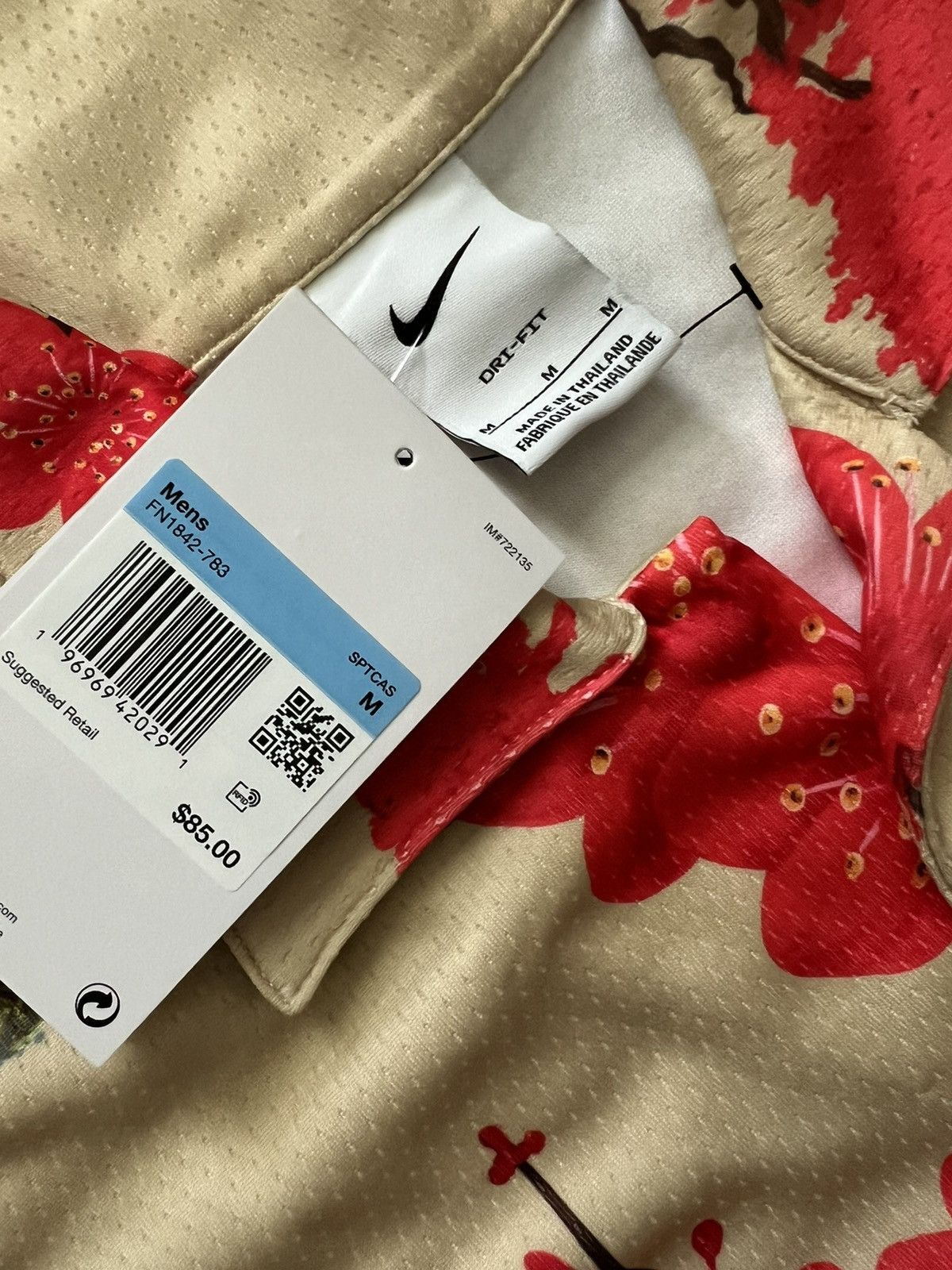 Nike Nike Cherry Blossom Casual Shirt Shorts Tan Size US M / EU 48-50 / 2 - 7 Thumbnail