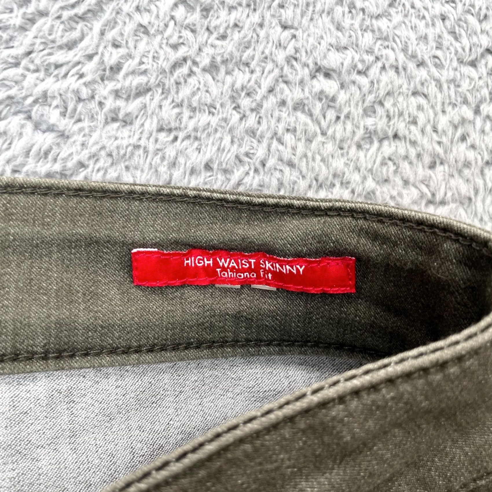 Guess GUESS Jeans Womens Skinny Denim Cotton 29 Green High Rise Tahiana Logo 5-Pocket City Womens Jeans Size 30" / US 8 / IT 44 - 3 Thumbnail