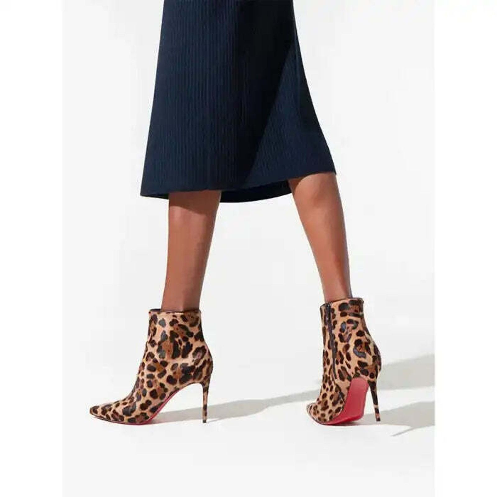 Christian Louboutin Christian Louboutin So Kate Booty 85 Black Brown Leopard Size US 7.5 / IT 37.5 - 5 Thumbnail