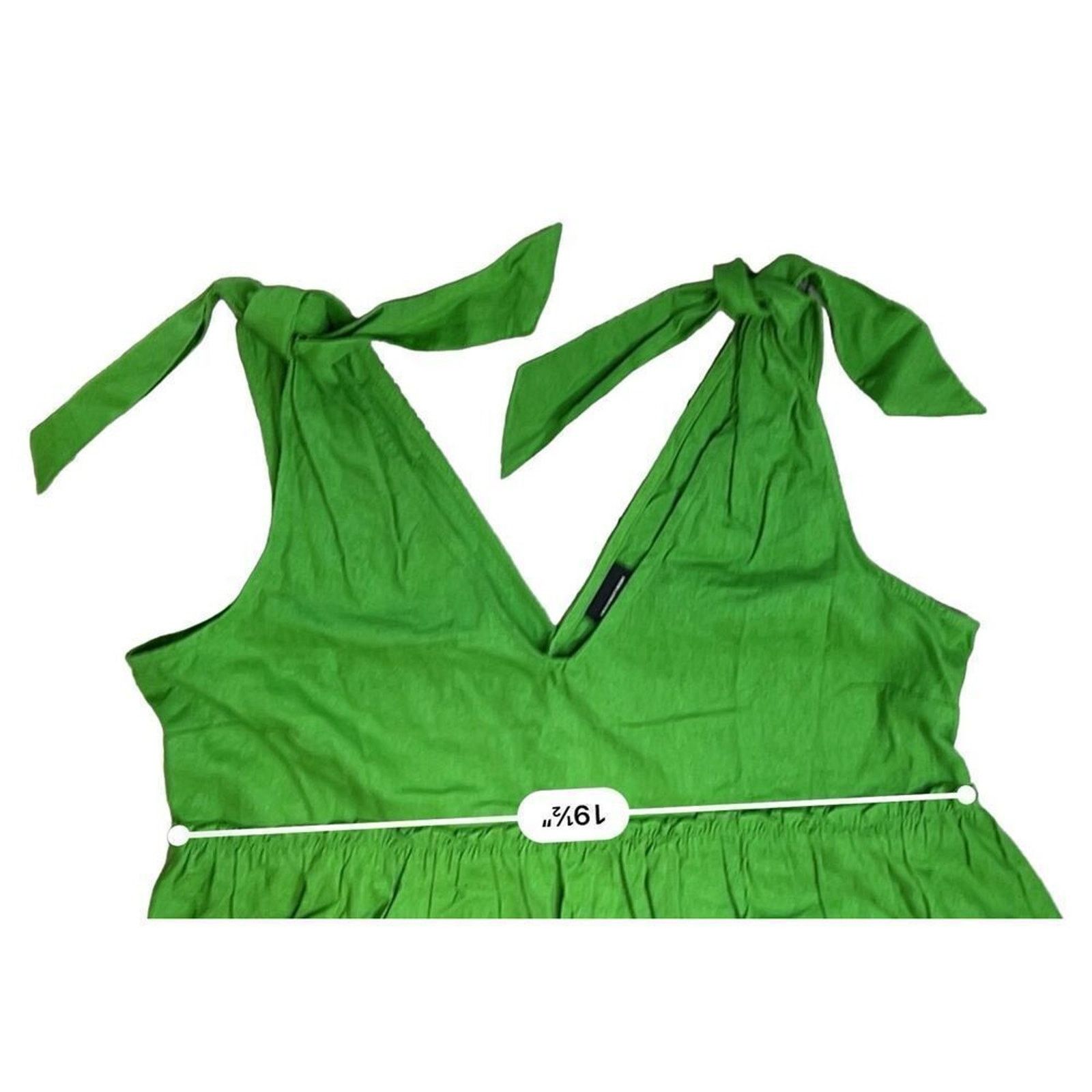 Other Who What Wear Linen Kelly Green Top Blouse LARGE NWOT Size L / US 10 / IT 46 - 9 Thumbnail