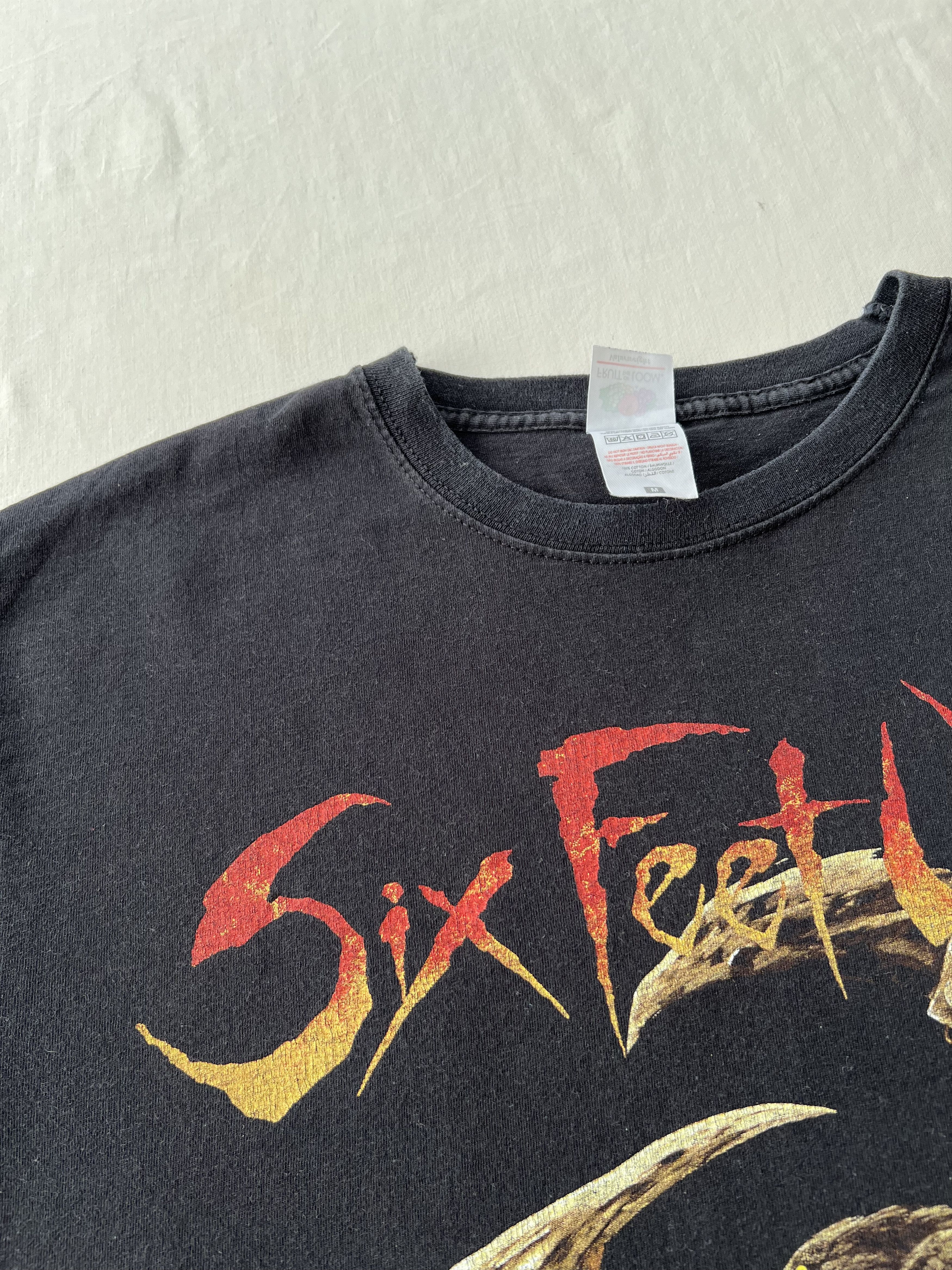 Band Tees Vintage 2000s Six Feet Under Skull Crow Black T-shirt Size US M / EU 48-50 / 2 - 6 Thumbnail