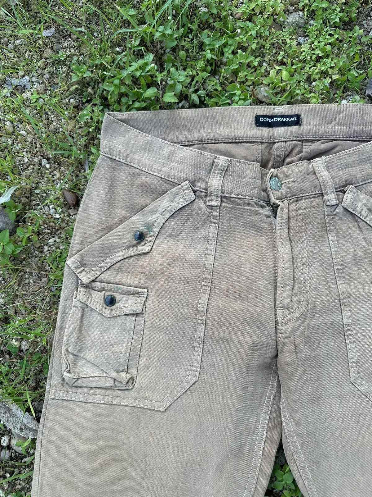 Japanese Brand W32 L31 🔥 VINTAGE DOPE+DRAKKAR CURVE/BANANA LEGS BUSH PANTS Size US 32 / EU 48 - 3 Thumbnail