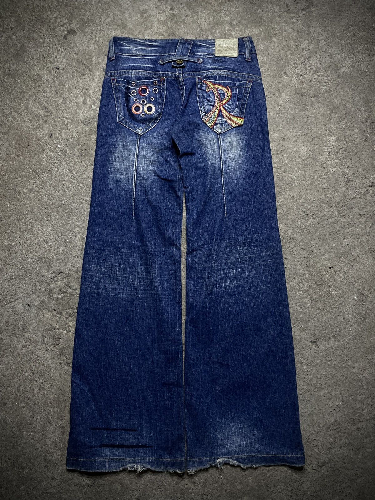 Hysteric Glamour 2000’s Redpepper - Super Flared Rings Denim Pants Size US 27 - 12 Thumbnail