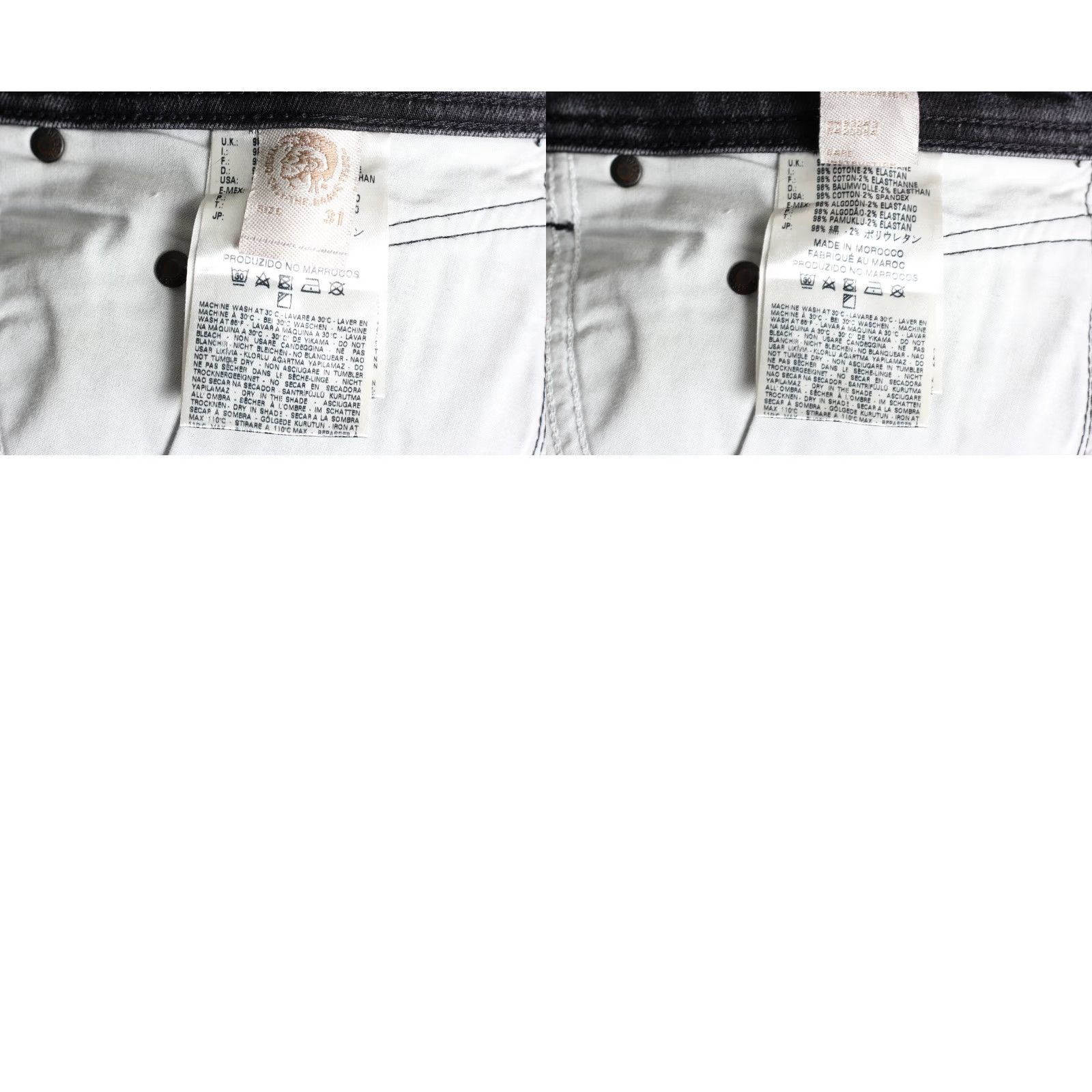 Diesel DIESEL BELTHER 0886Z Jeans Men Slim Tapered Regular 31/32 Stretch W31 L32 Grey DZ7678 Size US 31 - 8 Thumbnail