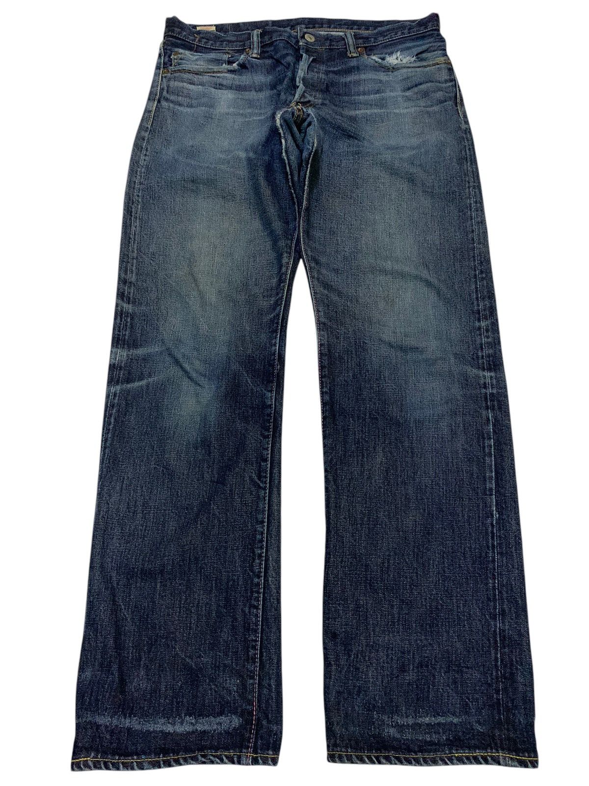 Kapital MOMOTARO SELVEDGE BUTTON FLY FADED DISTRESSED DENIM Size US 33 - 1 Thumbnail