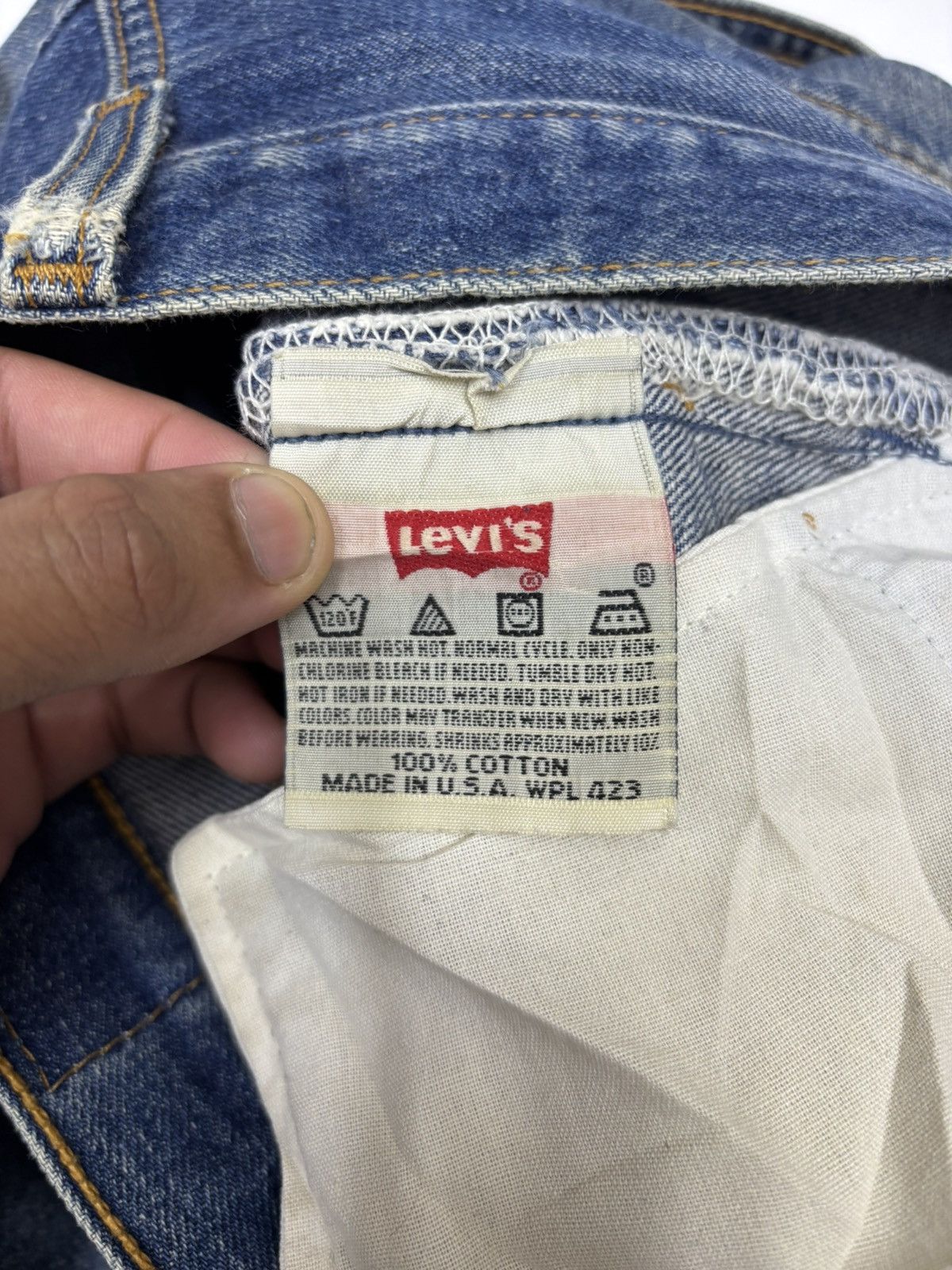 Kapital Vintage Levis 501xx Destroyed Denim Jean Made in USA 🇺🇸 Size US 34 / EU 50 - 13 Thumbnail
