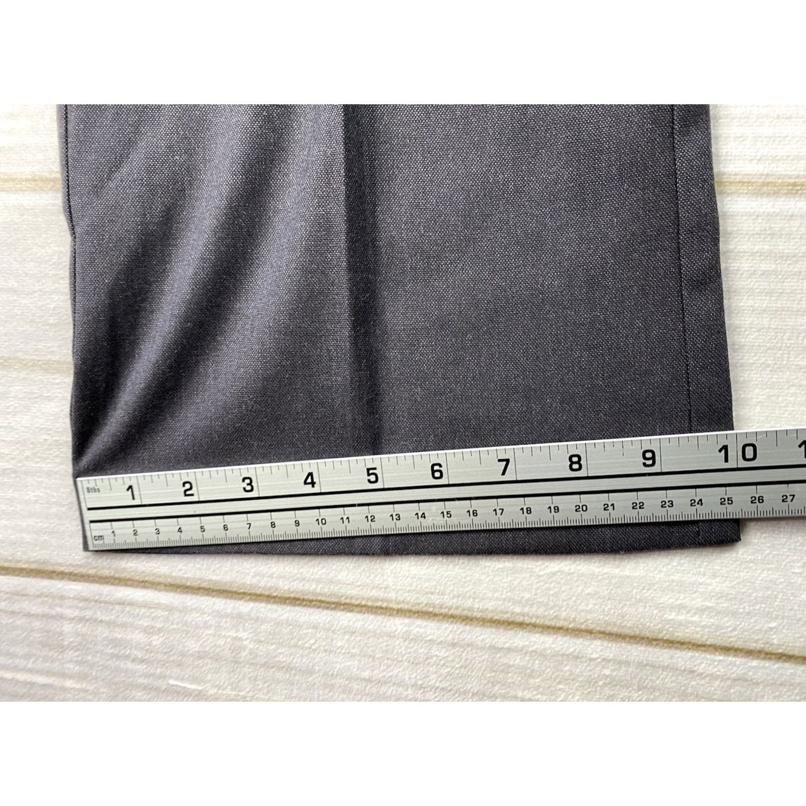 Ann Taylor Ann Taylor Signature Trouser Dress Pants 14 Charcoal Gray Solid Wide Leg? Size 36" / US 14 / IT 50 - 3 Thumbnail