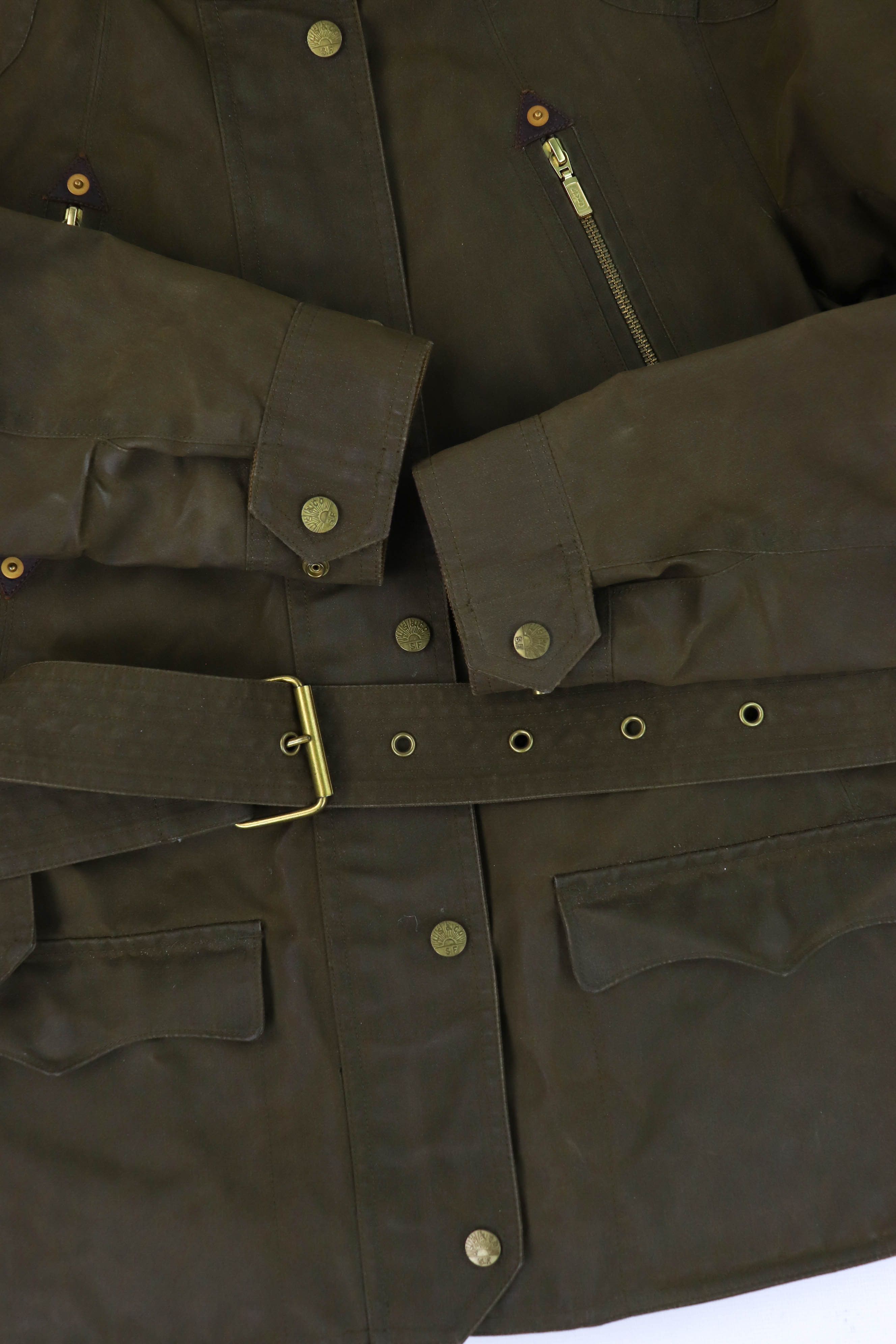 Levi's Women's Levi's Olive Green Waxed Belted Jacket Size M / US 6-8 / IT 42-44 - 8 Thumbnail