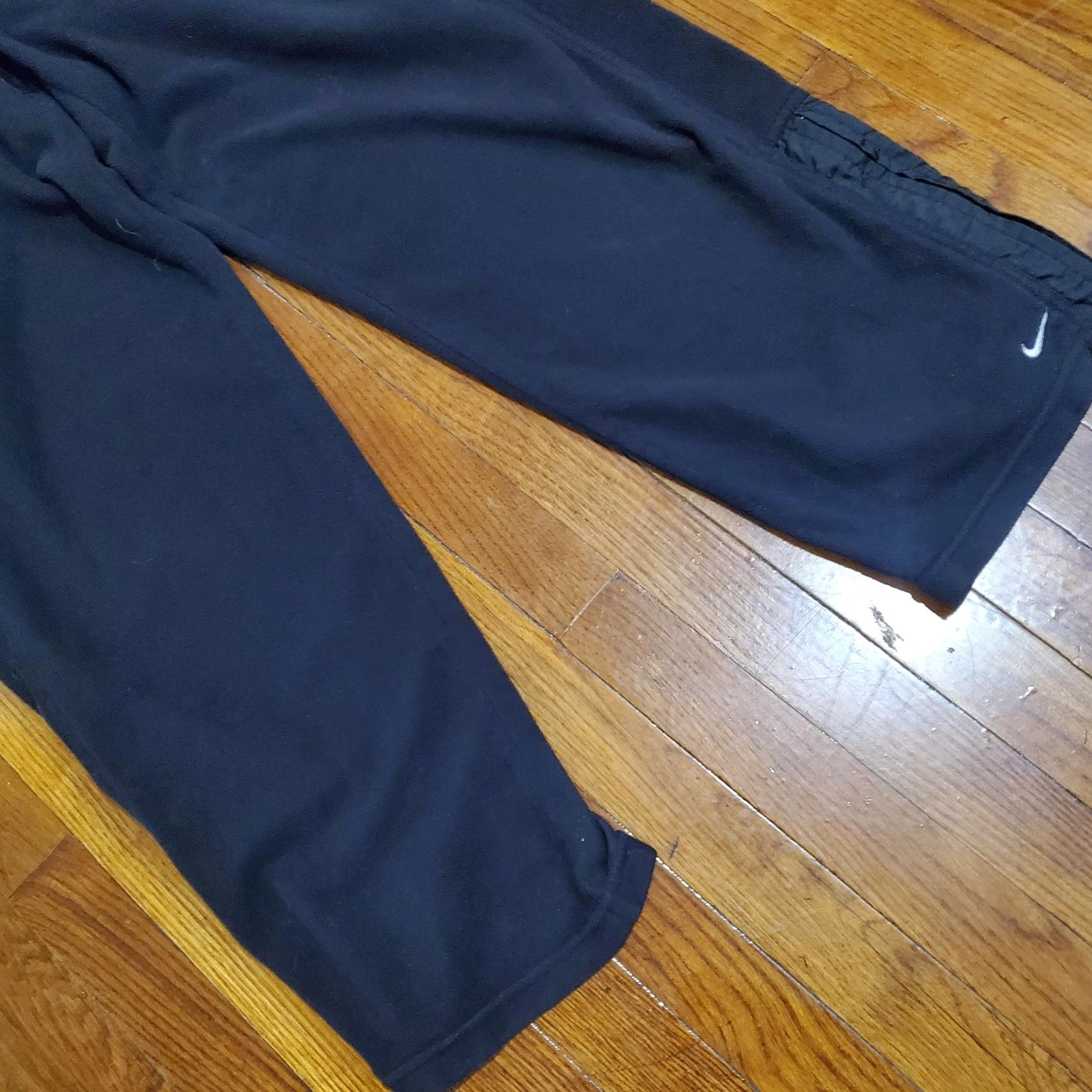 Nike VINTAGE Nike Pants Mens Large Fleece Joggers Athletic Zipper Pockets Polyester Size US 33 - 2 Thumbnail