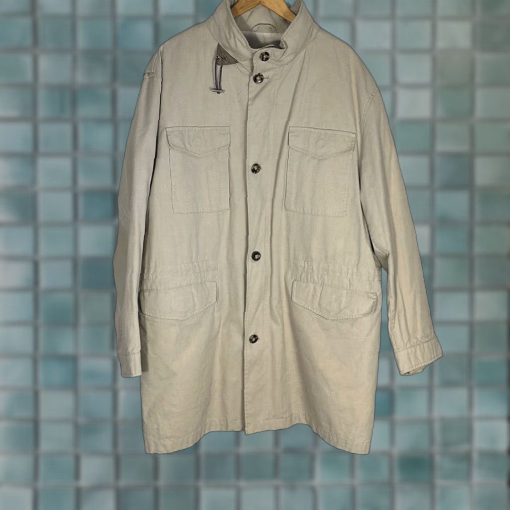 Jos. A. Bank VINTAGE Jos A Bank Tan Canvas Chore Coat Jacket XL Hooded Men Jacket Tan Size US XL / EU 56 / 4 - 1 Thumbnail