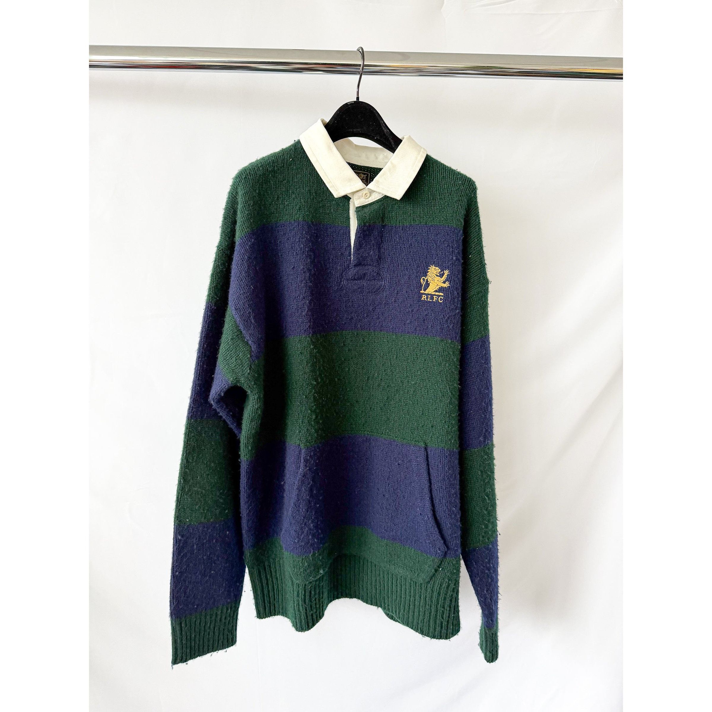 Polo Ralph Lauren Ralph Lauren Polo Striped Wool Cashmere Rugby Jumper Size US XXL / EU 58 / 5 - 1 Thumbnail