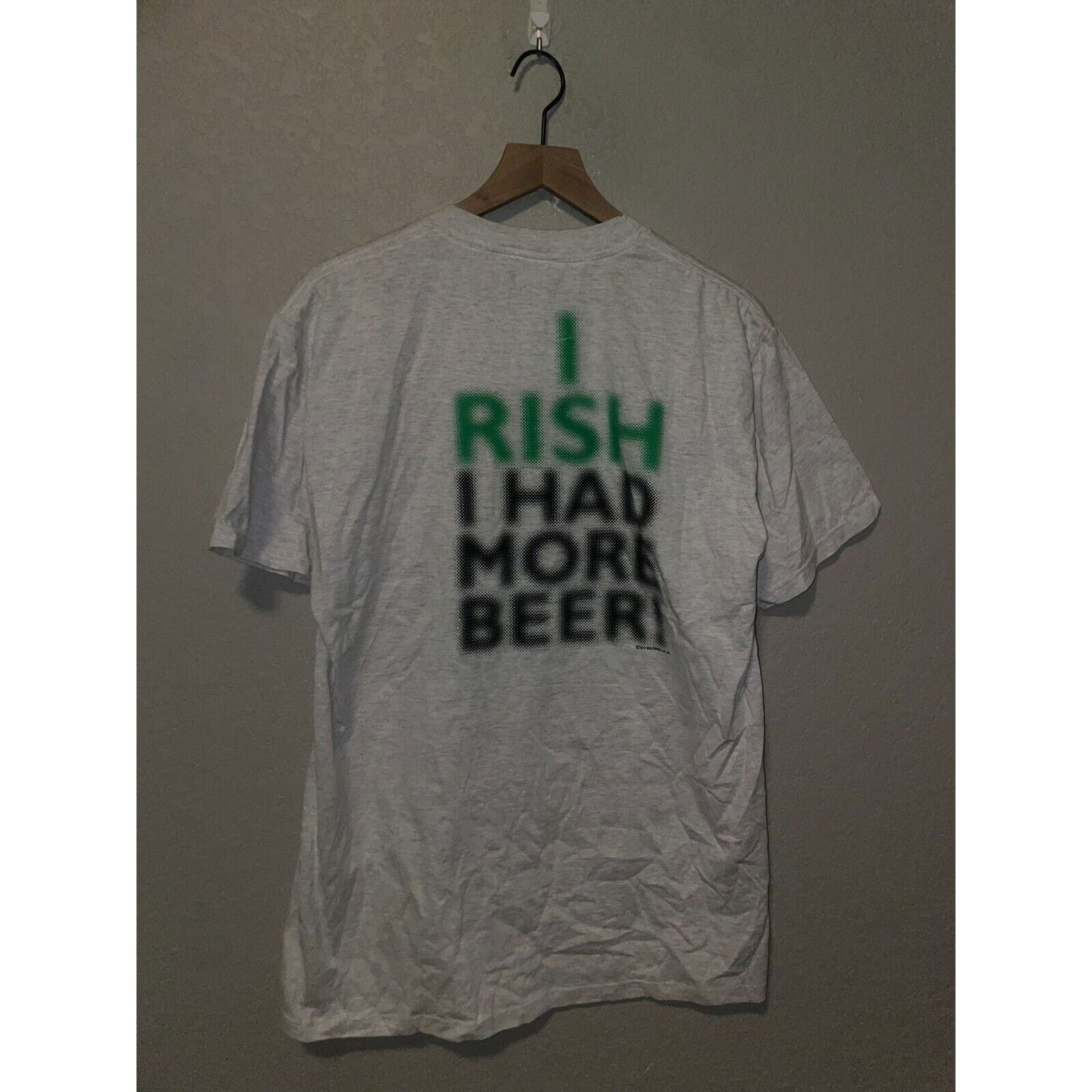 Jerzees Vintage Irish Beer Shirt More Football Gray Tee VTG 90s L Size US L / EU 52-54 / 3 - 7 Thumbnail