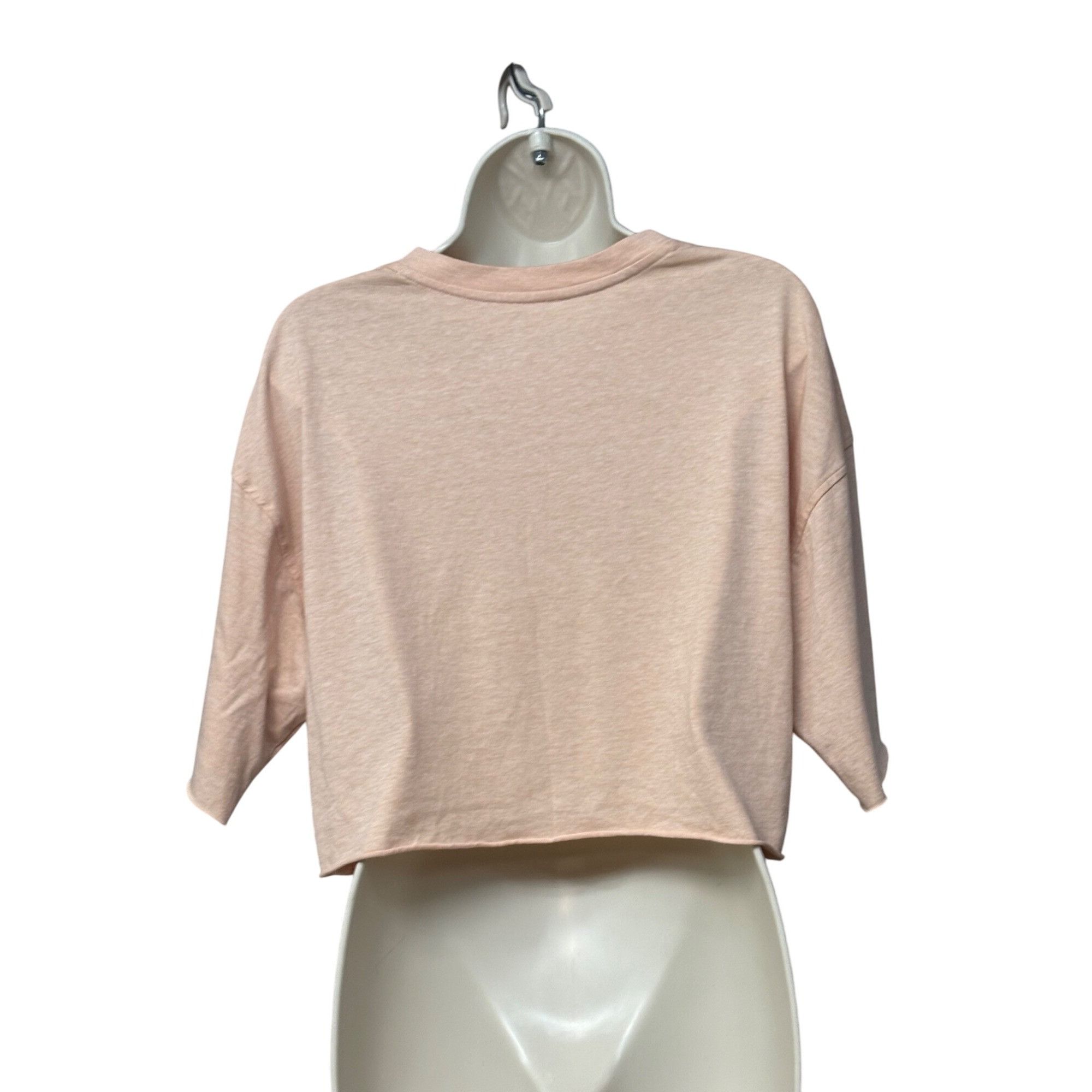 Other Flirtitude Terra Split Neck, Raw Hemline Cropped Tee, Blush, Size XS / US 0-2 / IT 36-38 - 3 Thumbnail