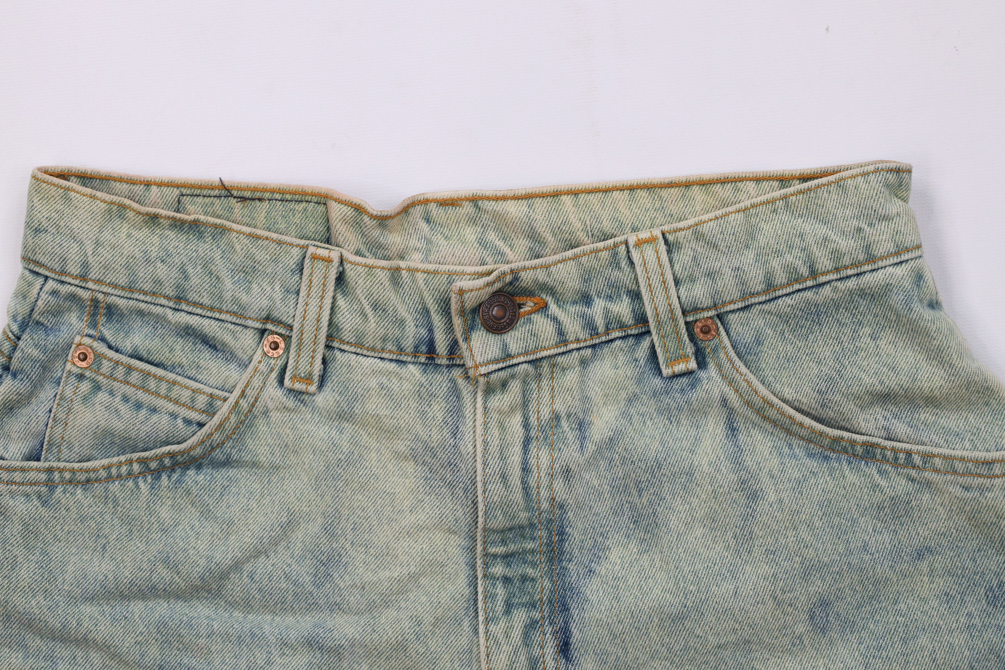 Levi's Vintage 90s Levis 921 Orange Tab Off Denim Shorts Jorts USA Size 34" / US 12 / IT 48 - 2 Thumbnail