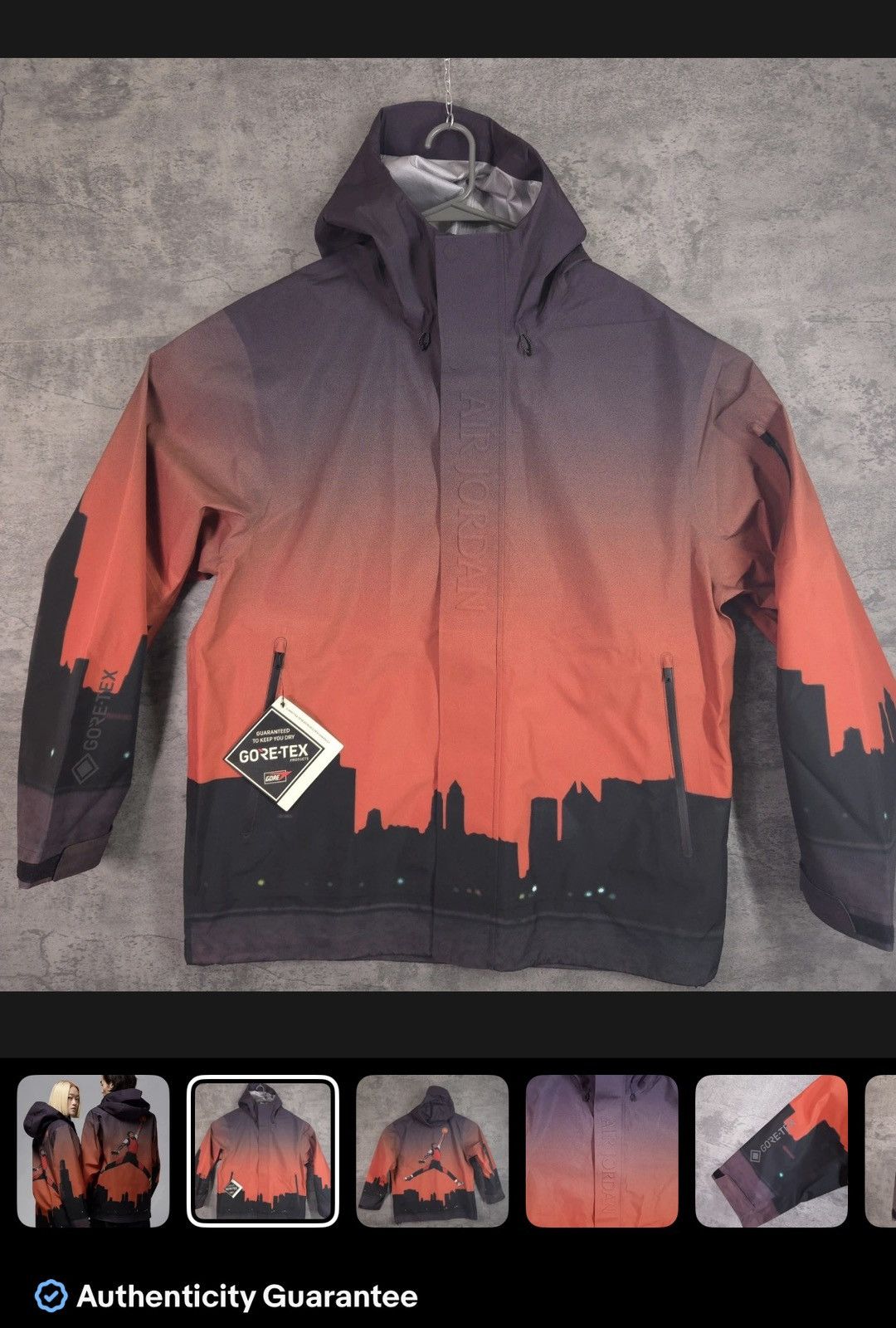 Jordan Brand NIKE Air Jordan Jumpman Skyline GORE-TEX Rain Jacket Mens L Size US L / EU 52-54 / 3 - 2 Thumbnail