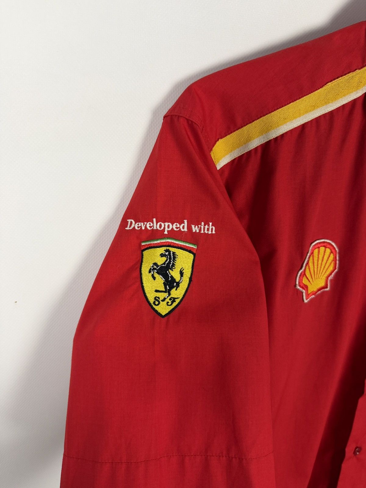 Ferrari Ferrari Shell V-Power Short Sleeve Shirt Button Up F1 Size S Size US S / EU 44-46 / 1 - 8 Thumbnail