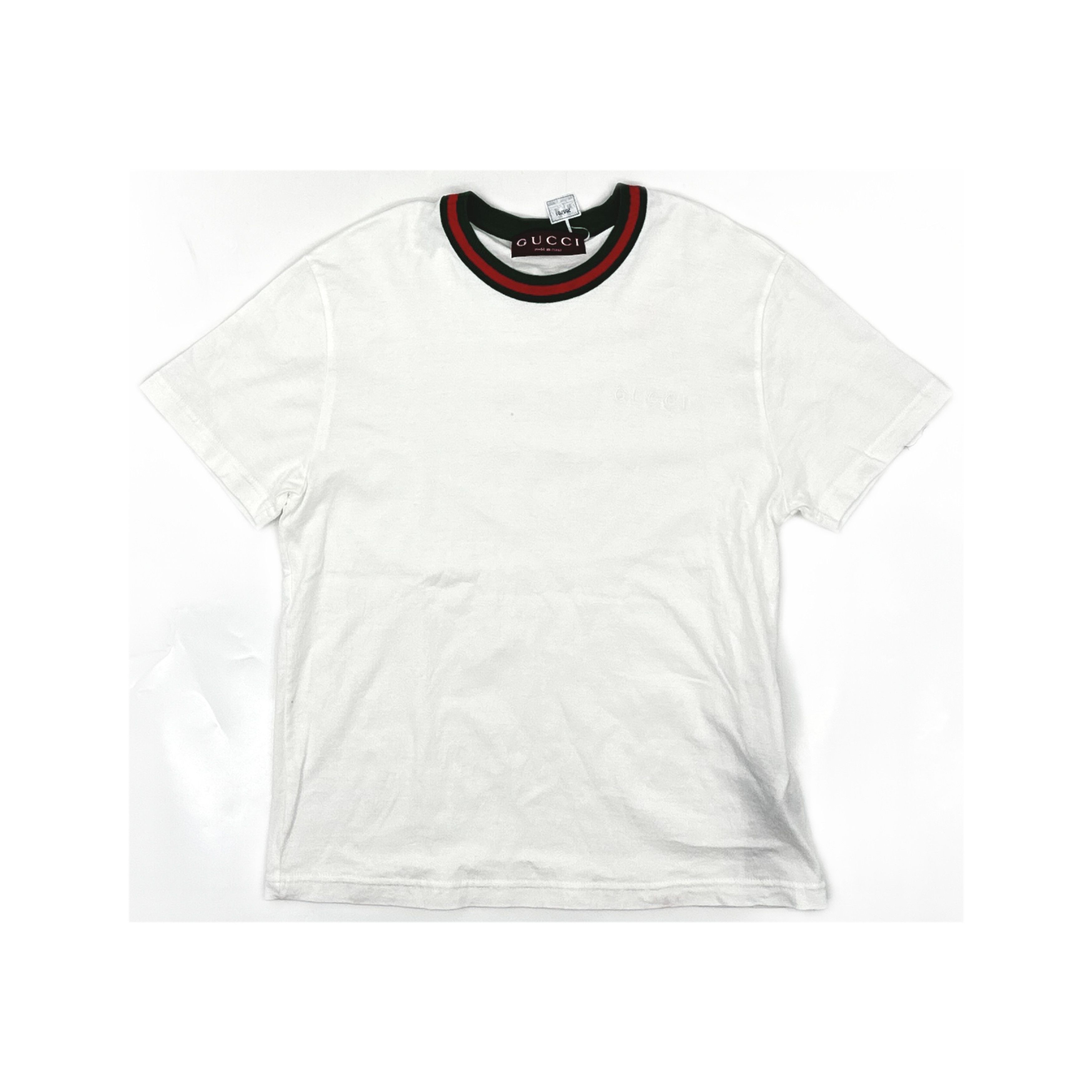 Gucci Gucci Web Trim Cotton T-Shirt Size M Size M / US 6-8 / IT 42-44 - 1 Thumbnail