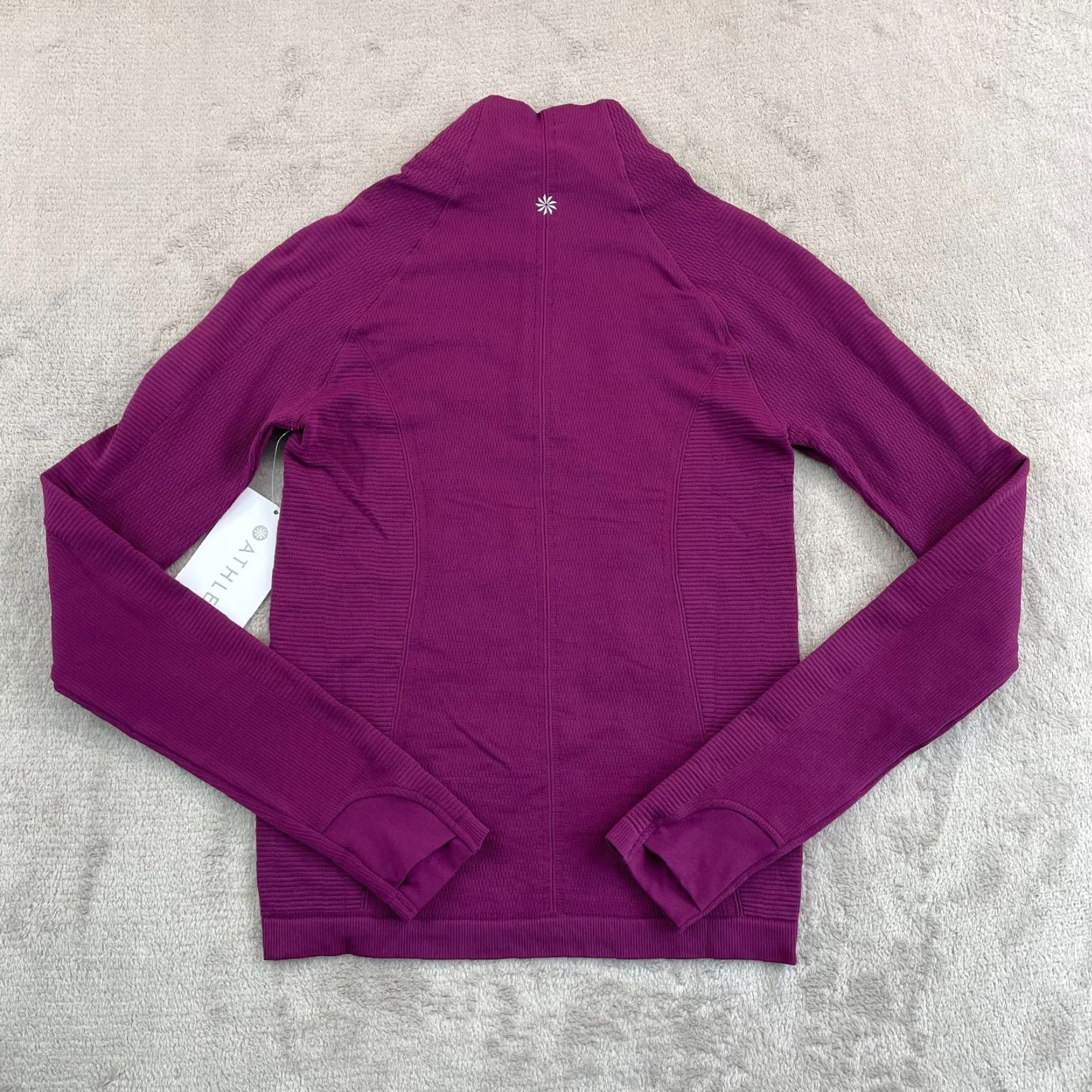 Athleta Athleta Flurry Shirt Women 2XS Plum Training Wicking NWT Mock Neck Half Zip Top Size XXS / US 00 / IT 34 - 6 Thumbnail