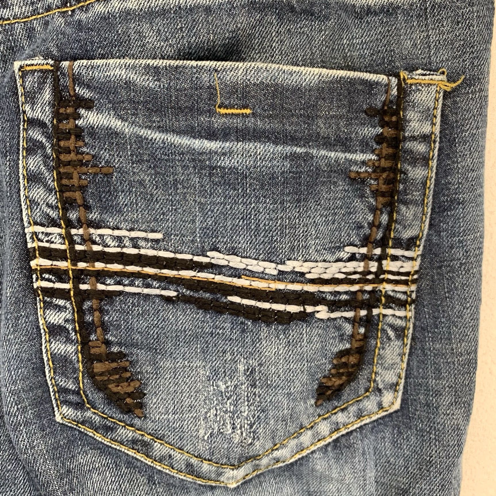 Vintage VINTAGE Flypaper Jeans Men Bootcut 36 Waist Cotton Denim Biker Cowboy Y2K Embroidered Pockets Size US 36 / EU 52 - 4 Thumbnail