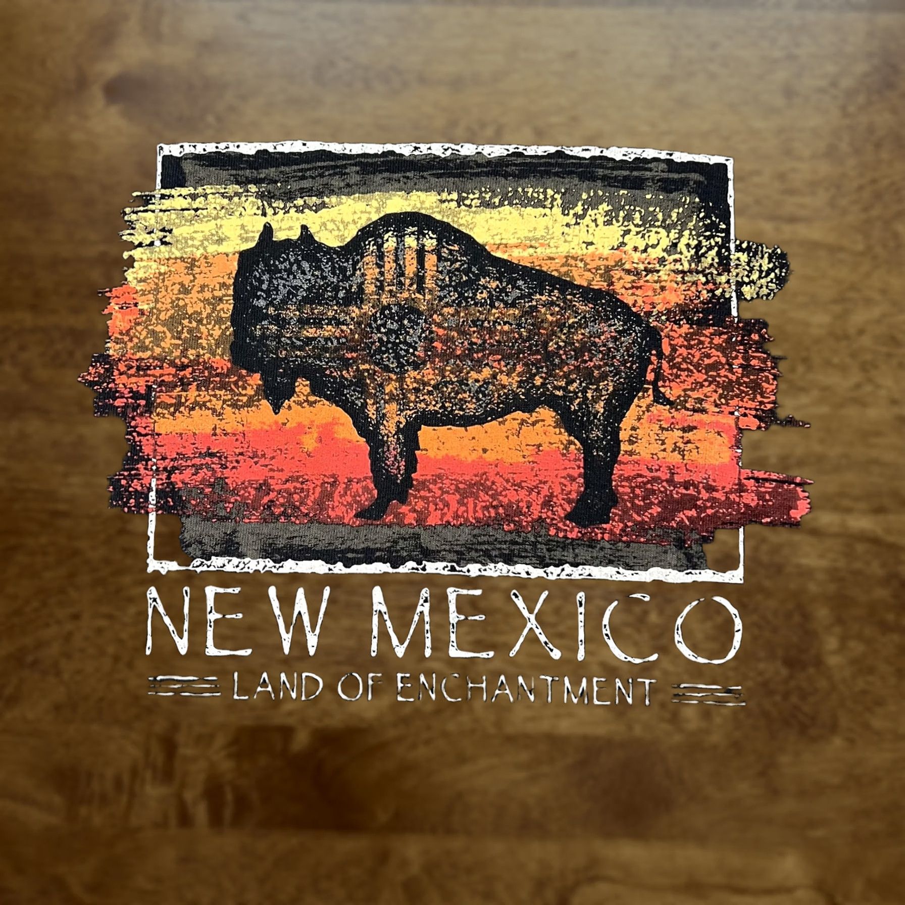 Delta Delta Pro Weight New Mexico Land Of Enchantment Tee Mens 2XL Black T-Shirt Short Sleeve Crew Neck Graphic Print Bison Canvas Shirt Size US XXL / EU 58 / 5 - 1 Thumbnail