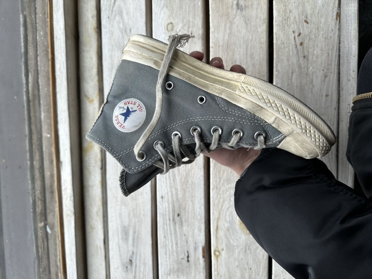 Comme des Garcons × Converse 🚨RARE grey cdg converse BLACK HEART VINTAGE DISTRESS TRUE Size US 6.5 / IT 36.5 - 4 Thumbnail
