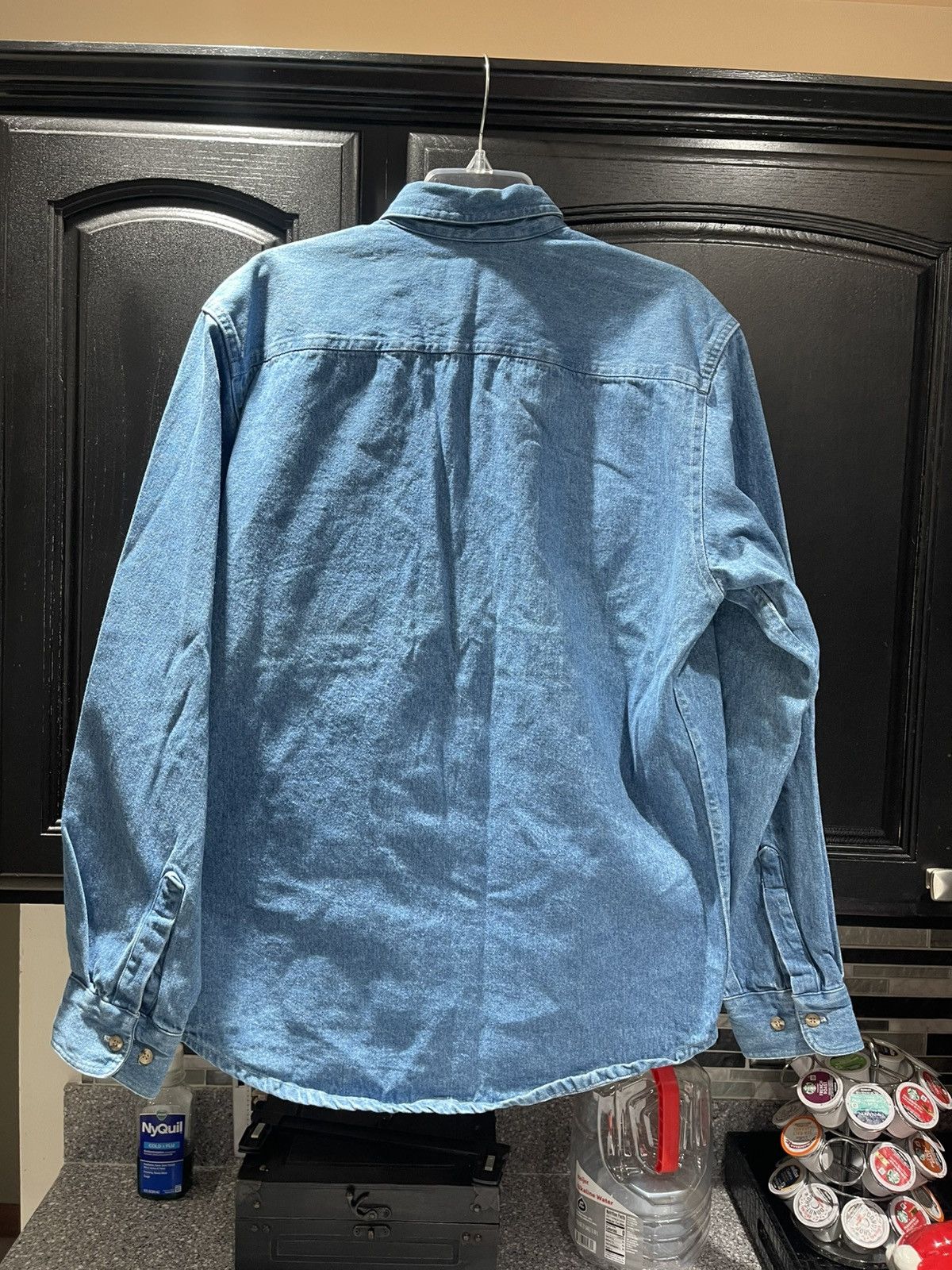 Other VTG Bear Back Men's Lg Long Sleeve Button Down Blue Denim Size US XL / EU 56 / 4 - 5 Thumbnail