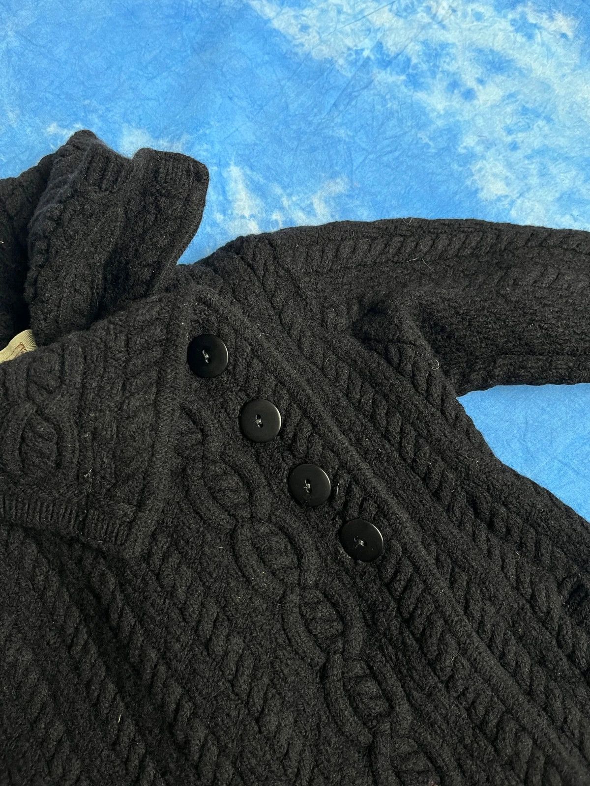 Aran Crafts Vintage Aran Sweater Market Merino Wool Cardigan Knitwear Size XS / US 0-2 / IT 36-38 - 5 Thumbnail