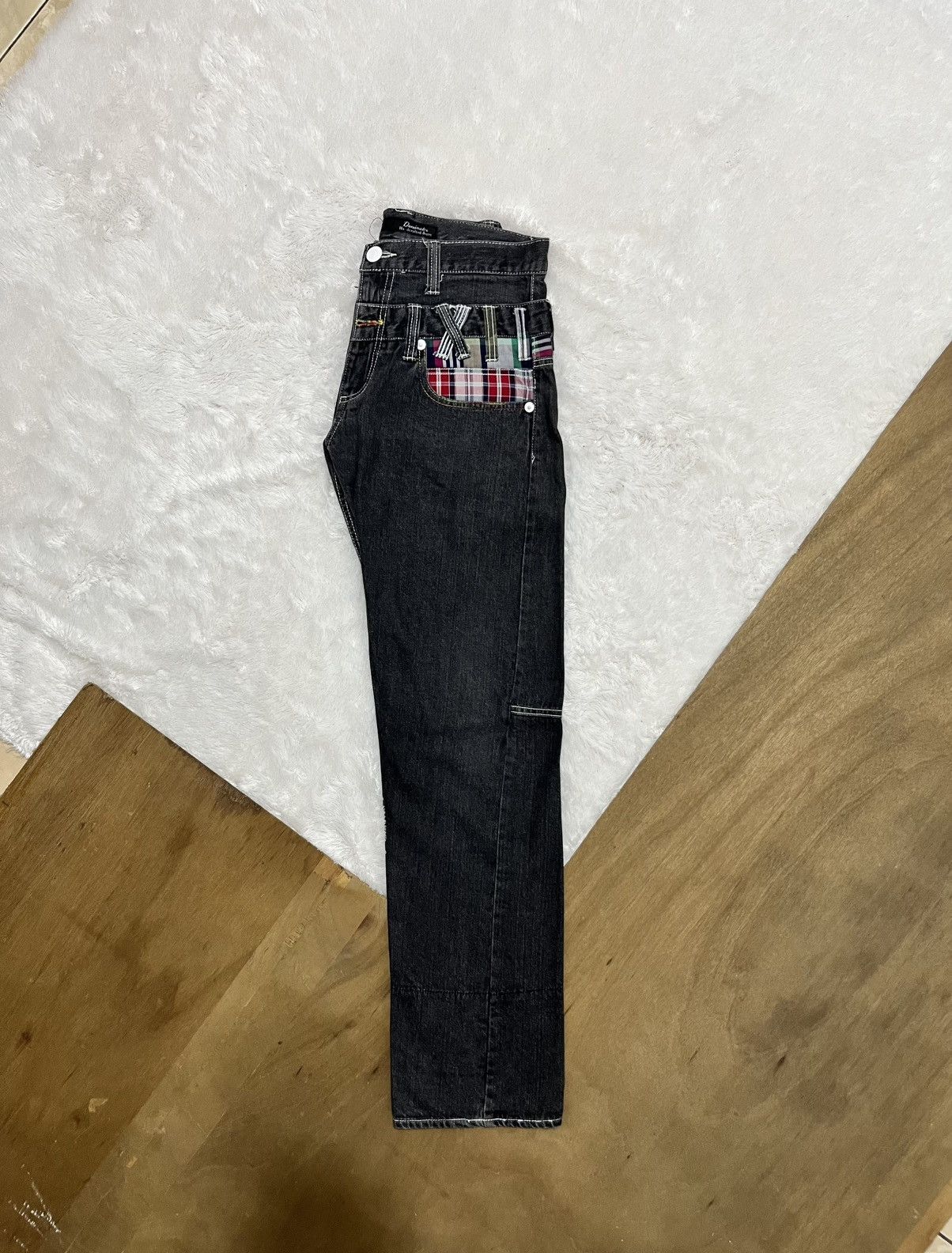 Other Dominate Patchwork Zip Detail Washed Denim Pants Size US 31 - 9 Thumbnail