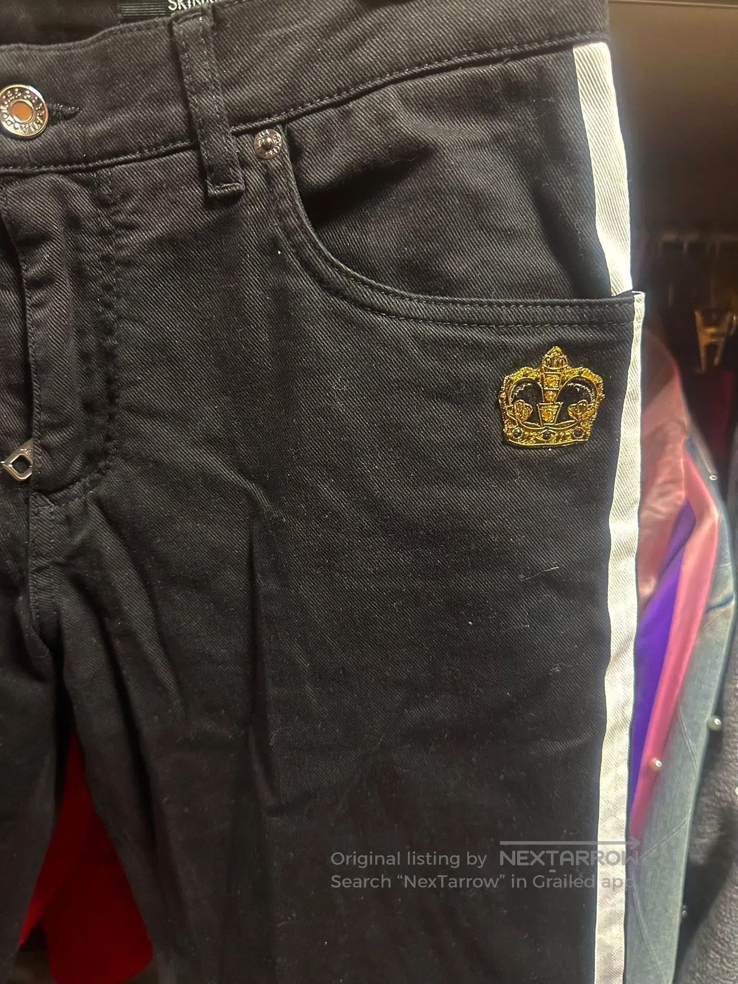 Dolce & Gabbana Dolce & Gabbana Crown Embroidery Jeans 48. Size US 32 / EU 48 - 4 Thumbnail