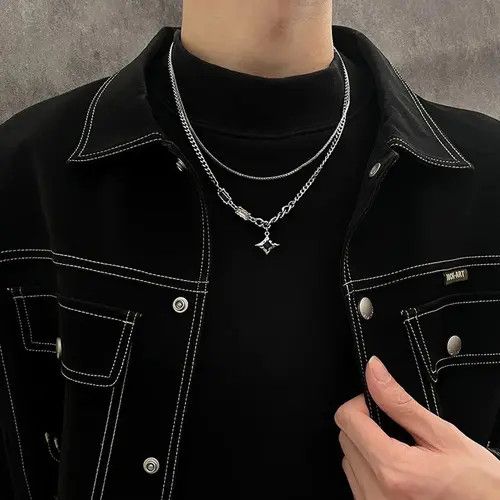 Other Retro punk necklace star chain rock gothic style Size ONE SIZE - 7 Thumbnail