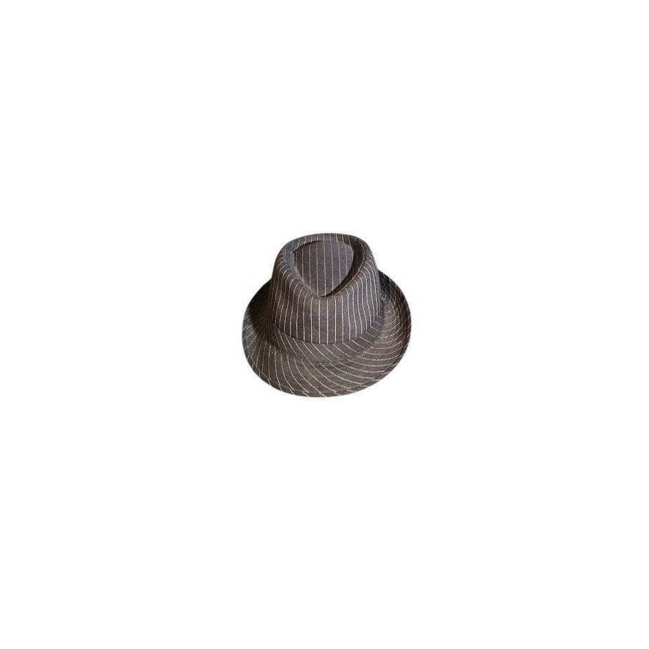 Other DPC 1921 Mens Grey Pinstripe Fedora Hat/ Vintage Style Size ONE SIZE - 2 Thumbnail