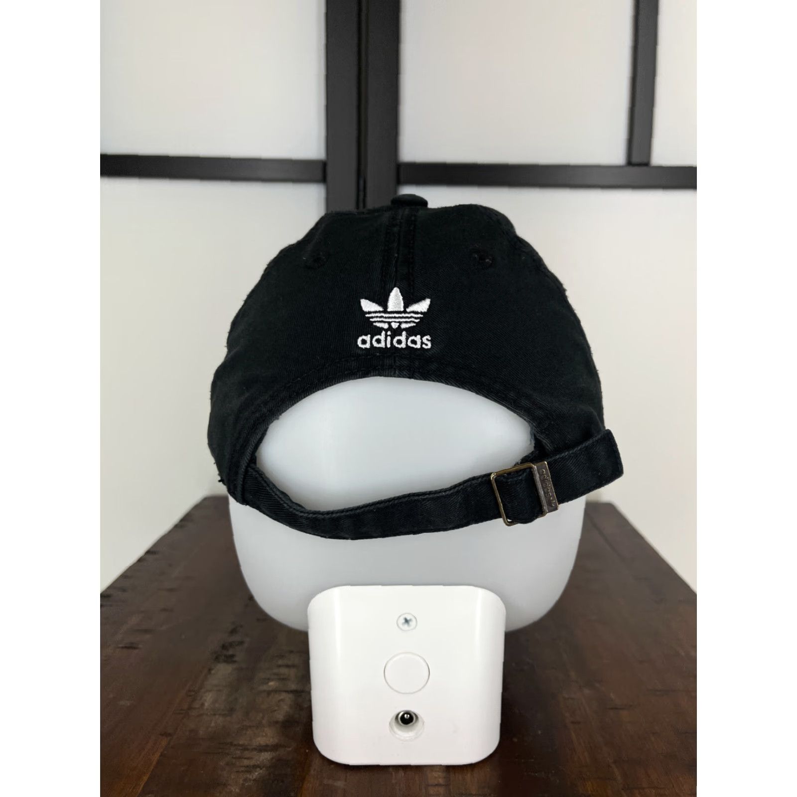 Adidas Adidas Hat Cap Strap Back Womens One Size Black Embroidered 3 Stripes Cotton Size ONE SIZE - 6 Thumbnail