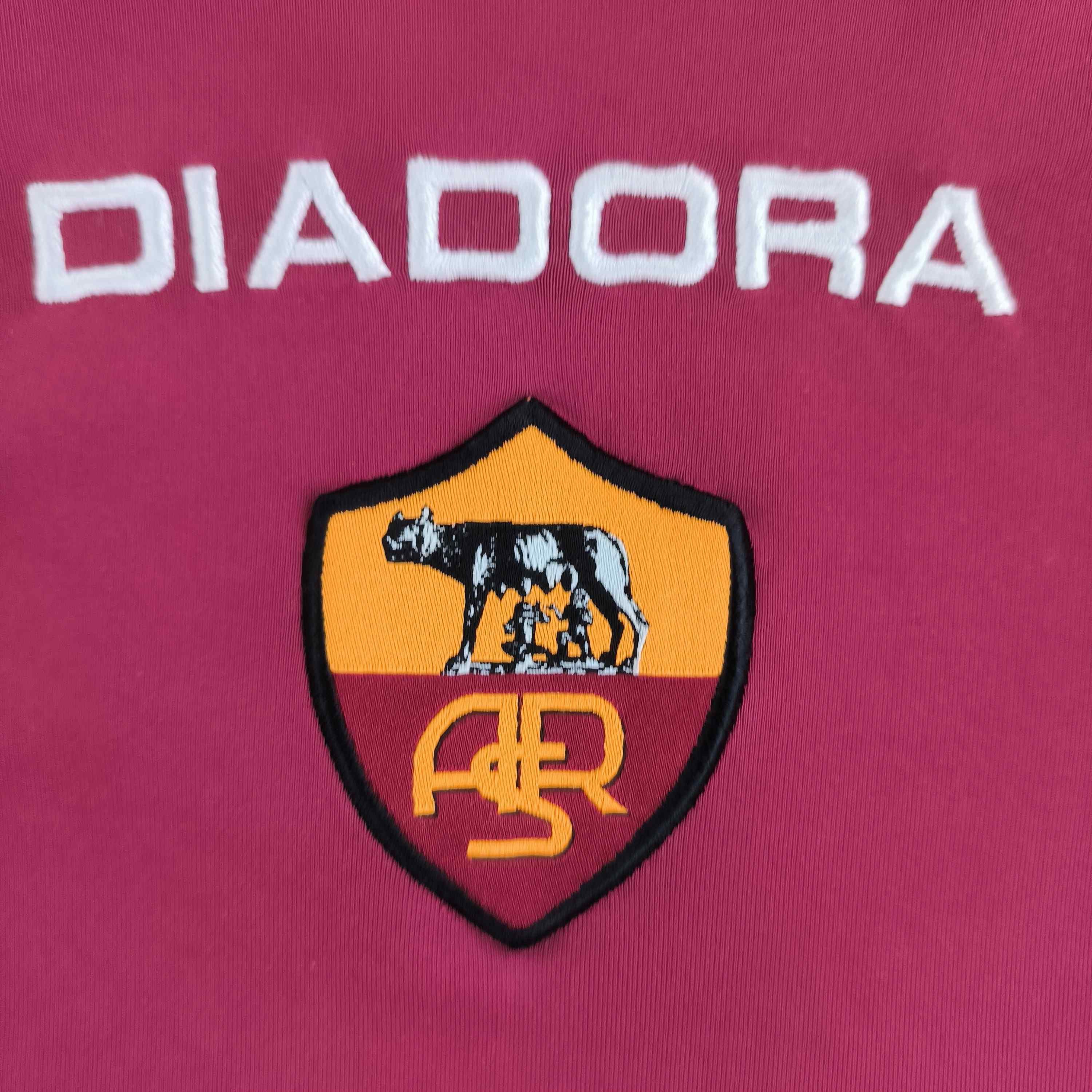 Diadora AS Roma 2003-04 Diadora home John Carew football jersey sz M Size US M / EU 48-50 / 2 - 4 Thumbnail