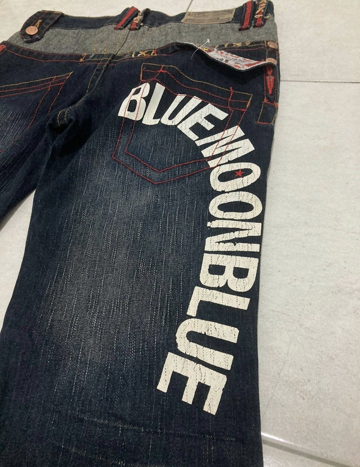 Hysteric Glamour =3= Blue Moon Blue Fatigue Jeans - Super Rare Design Size US 32 / EU 48 - 2 Thumbnail