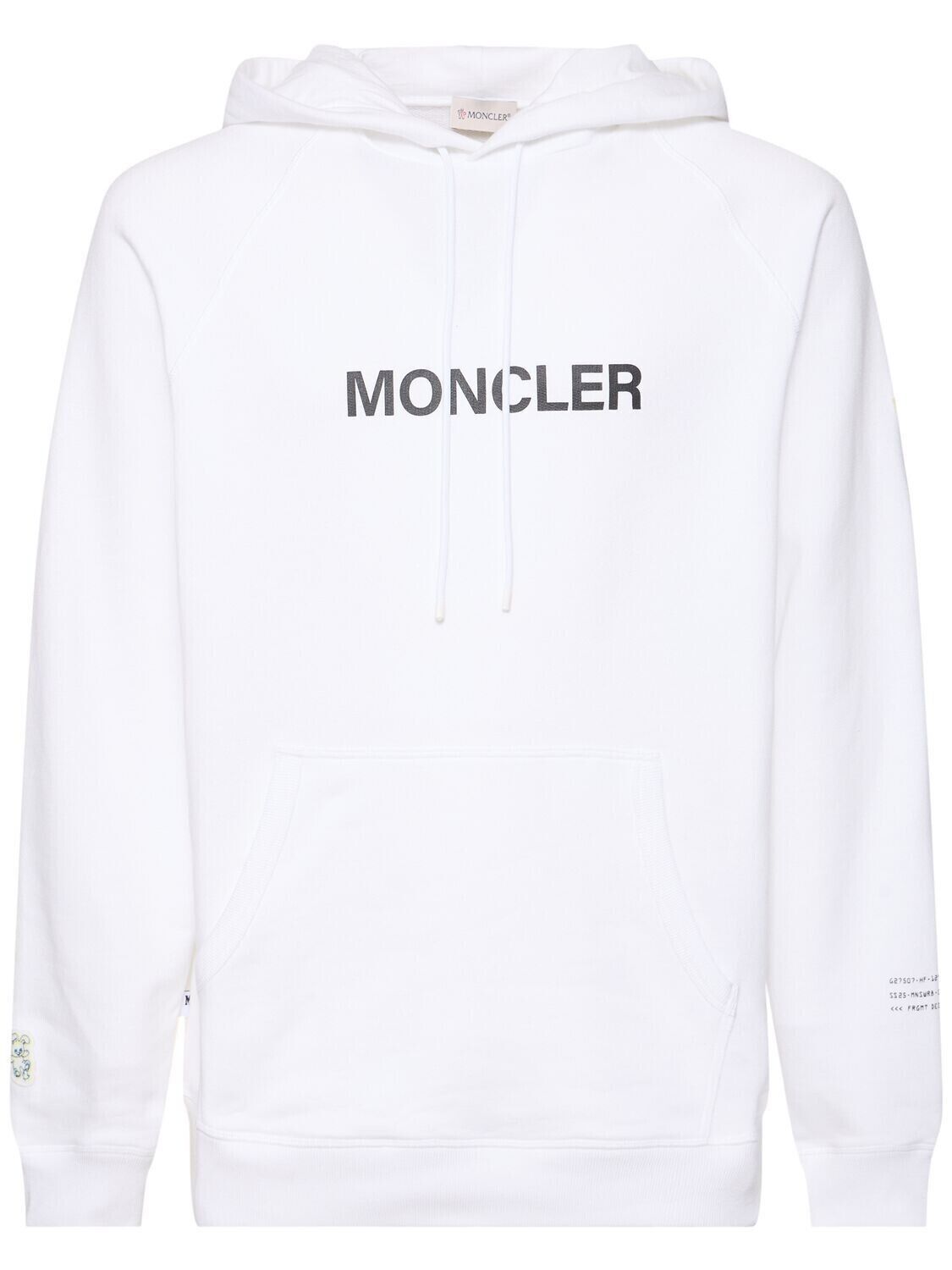 MONCLER GENIUS $845 Men's White Cotton Hoodie New XS