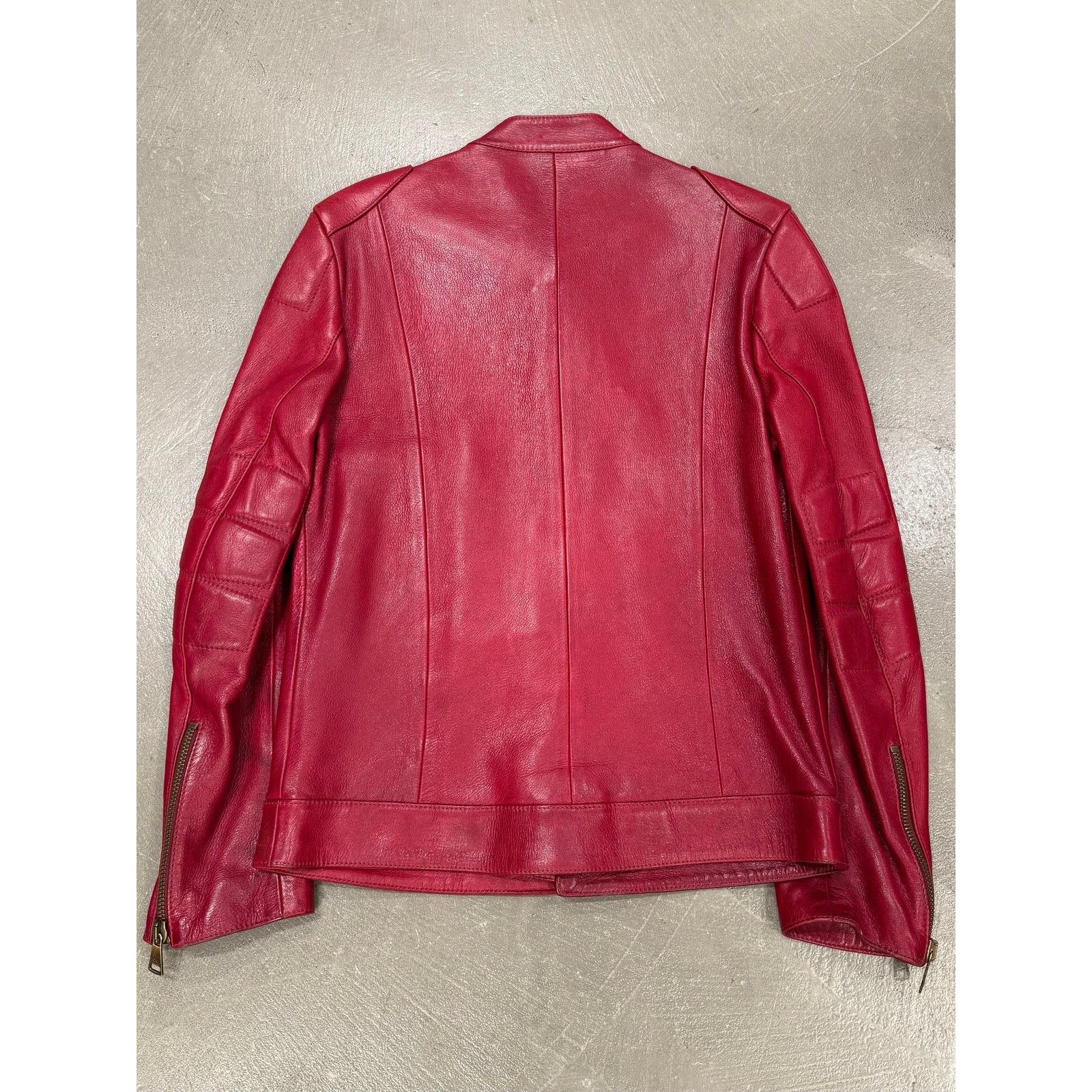 Dolce & Gabbana 2010s Dolce & Gabbana moto red leather jacket Size US M / EU 48-50 / 2 - 2 Thumbnail