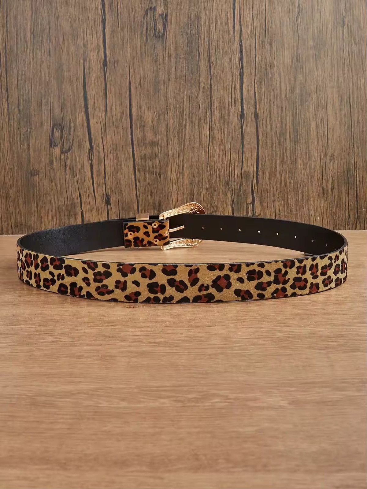 Japanese Brand 103 cm leopard cheetah print belt Size ONE SIZE - 4 Thumbnail