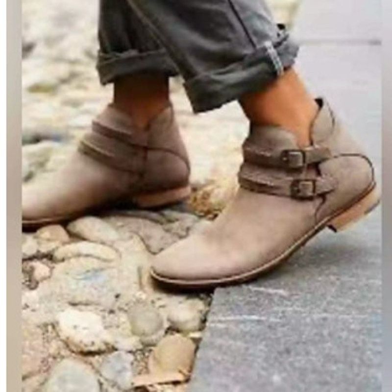 Free People Distressed Braeburn Double Buckle Booties 39