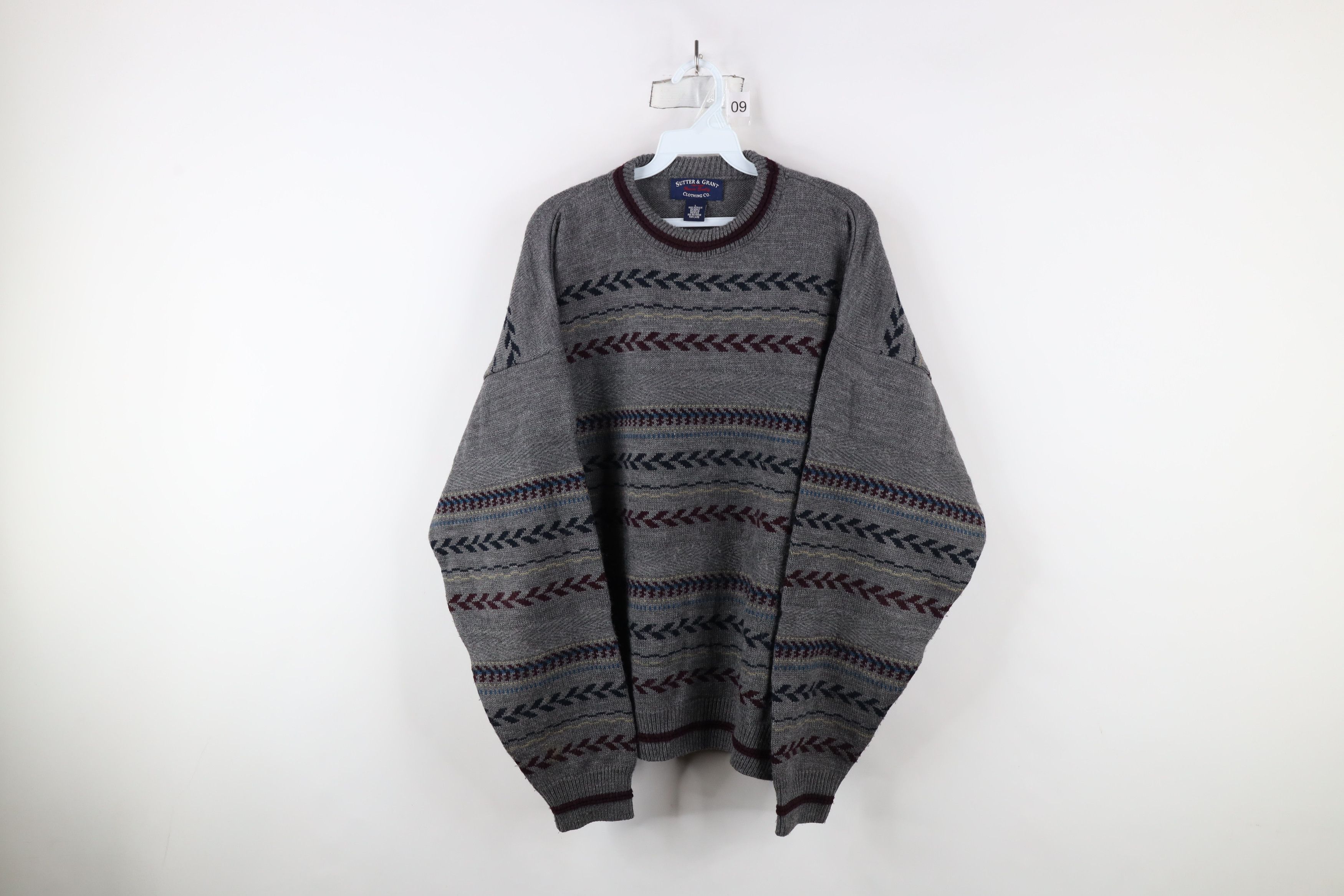 Vintage Vintage 90s Streetwear Fair Isle Knit Crewneck Sweater Size US L / EU 52-54 / 3 - 1 Thumbnail
