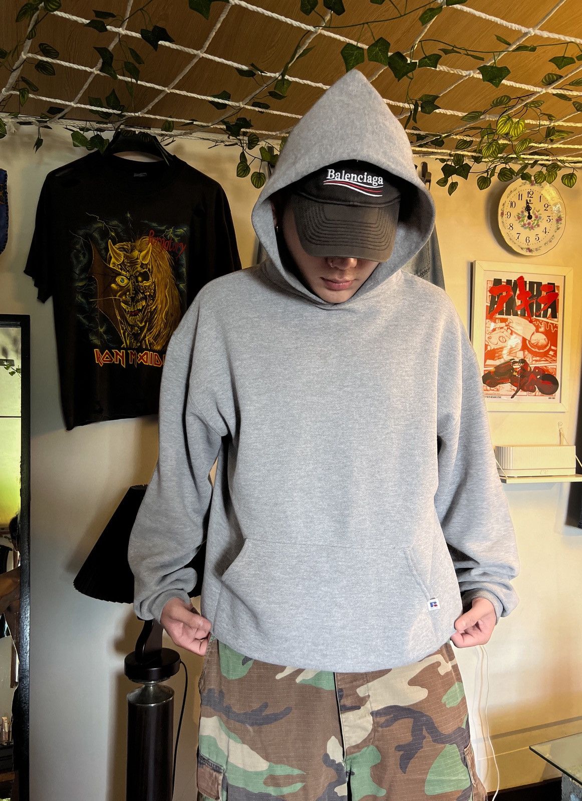 Russell Athletic RUSSELL Vintage Hoodie (1980s) – Grey Size US XL / EU 56 / 4 - 1 Thumbnail
