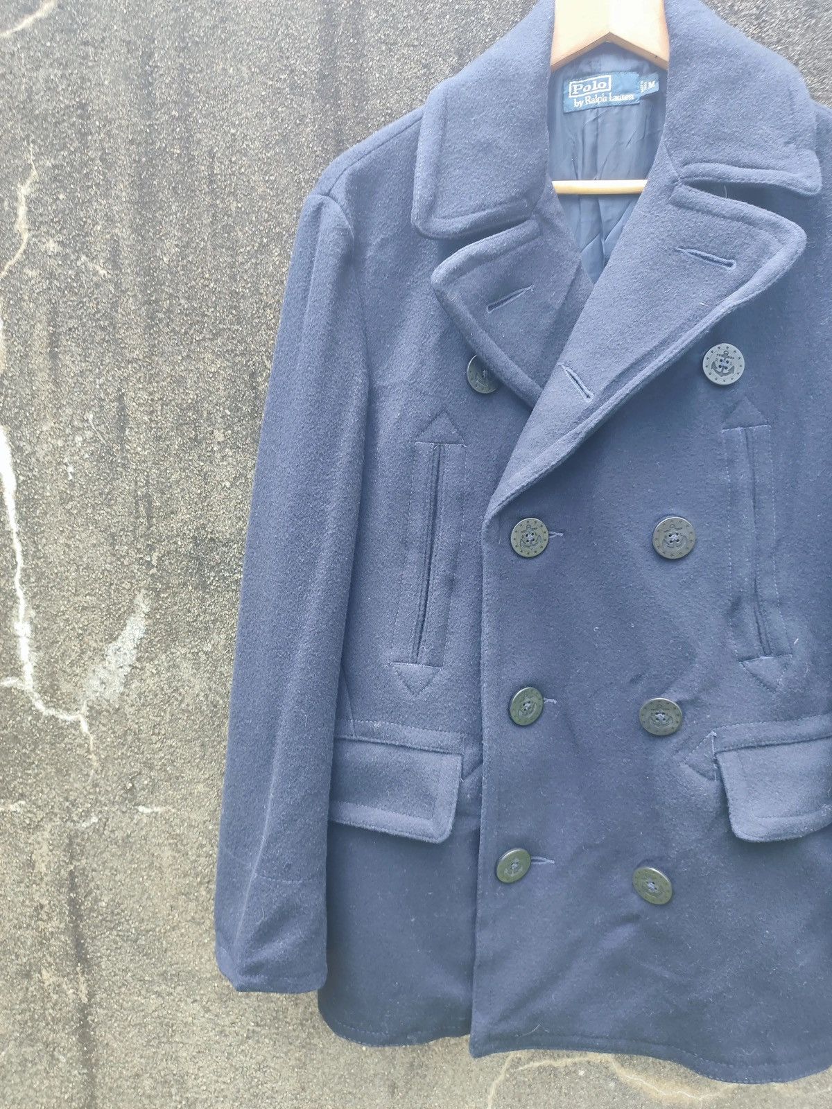 Polo Ralph Lauren × Ralph Lauren × Vintage Polo Ralph Lauren Navy Wool Peacoat - Made in Japan - M Size US M / EU 48-50 / 2 - 2 Thumbnail