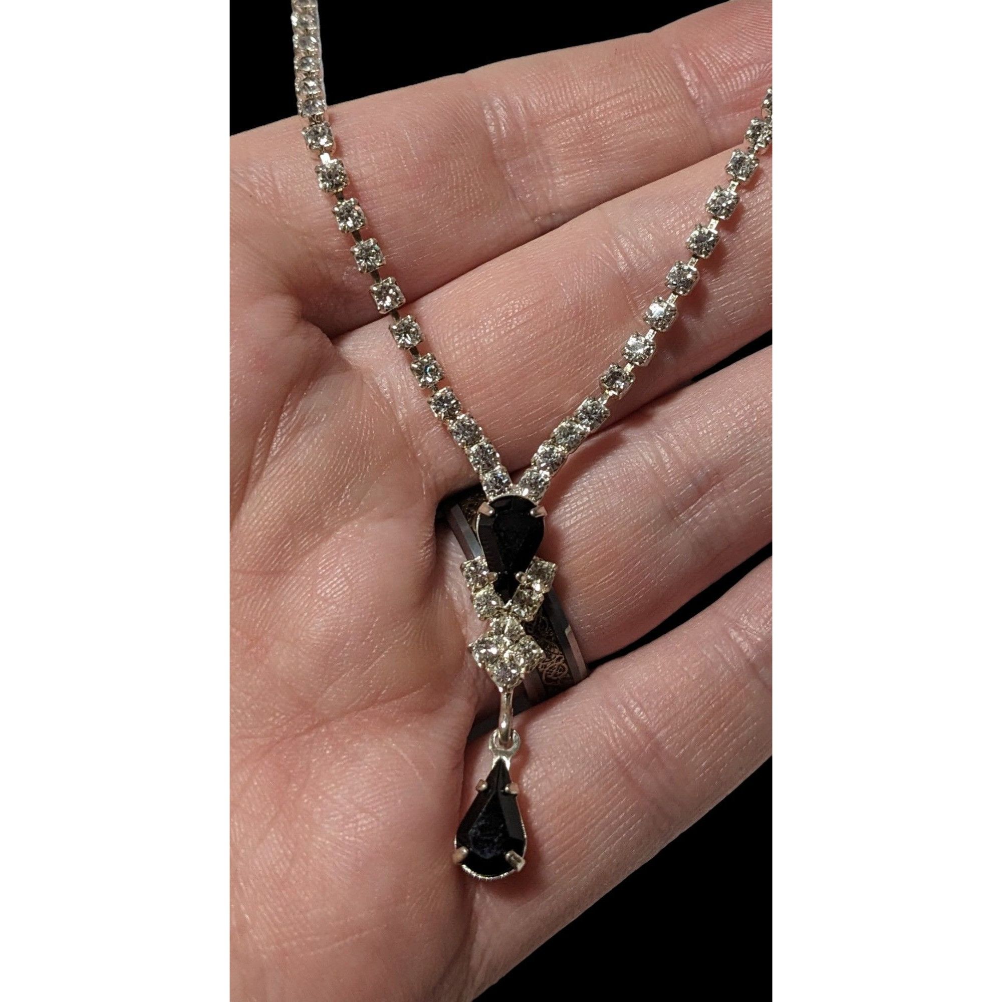 Other Glam Goth Gemmed Formal Bridal Necklace Size ONE SIZE - 10 Thumbnail