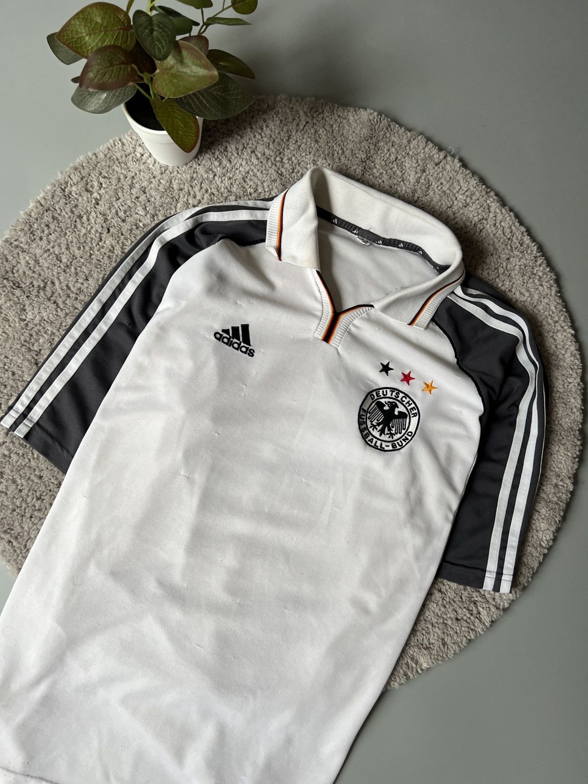 Adidas × Vintage Adidas Deutscher Fussball Bund 2000-2001 Home Jersey Vintage Size US L / EU 52-54 / 3 - 2 Thumbnail
