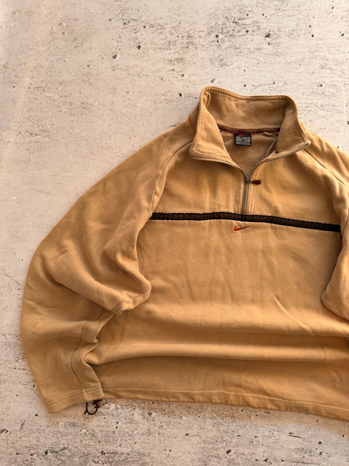 Nike × Vintage NIKE 1/3 ZIP VINTAGE CENTER LOGO OVERSIZE BOXY SWEATSHIRT Size US L / EU 52-54 / 3 - 2 Thumbnail