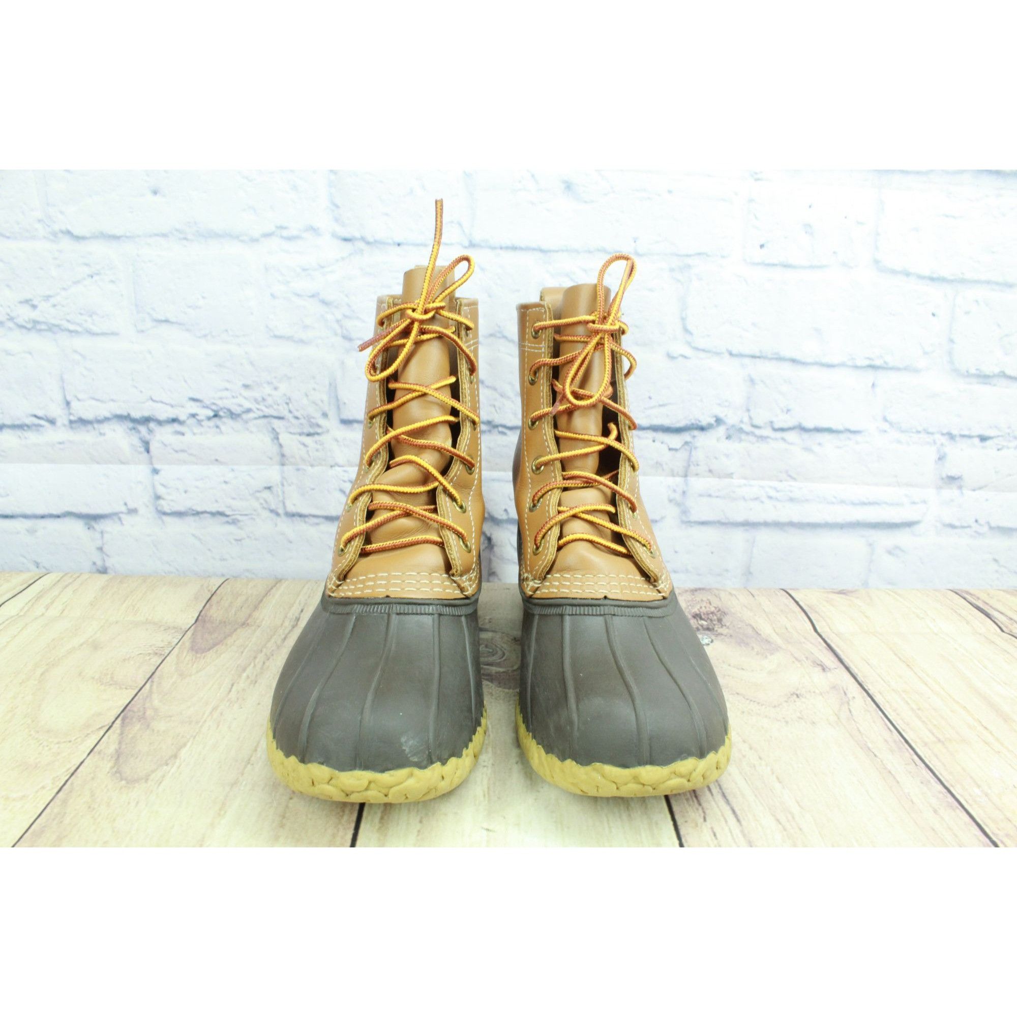 Leather LL Bean Women's Leather 8" Unlined Ankle Duck Boots Size 9 M Size US 9 / IT 39 - 4 Thumbnail