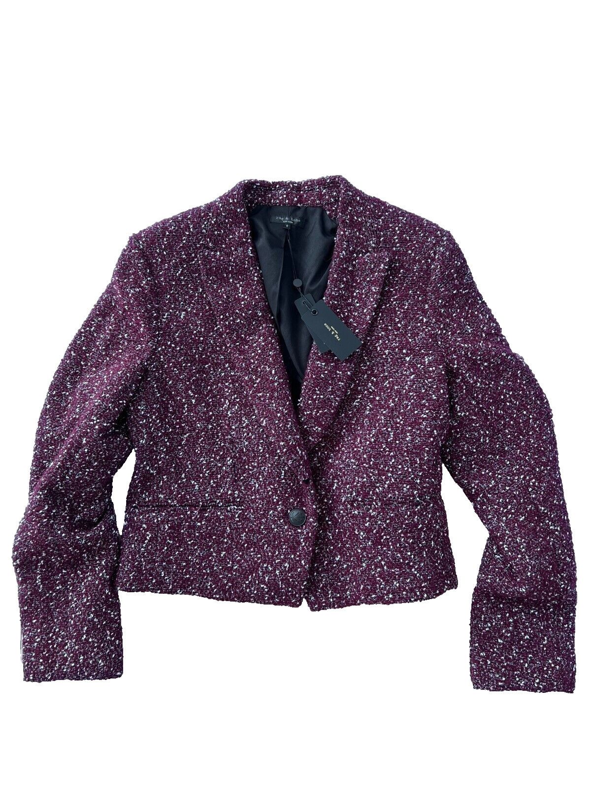 Rag & Bone Rag & Bone New York Valerie Tweed Blazer Burgundy ( 6 ) Size M / US 6-8 / IT 42-44 - 5 Thumbnail