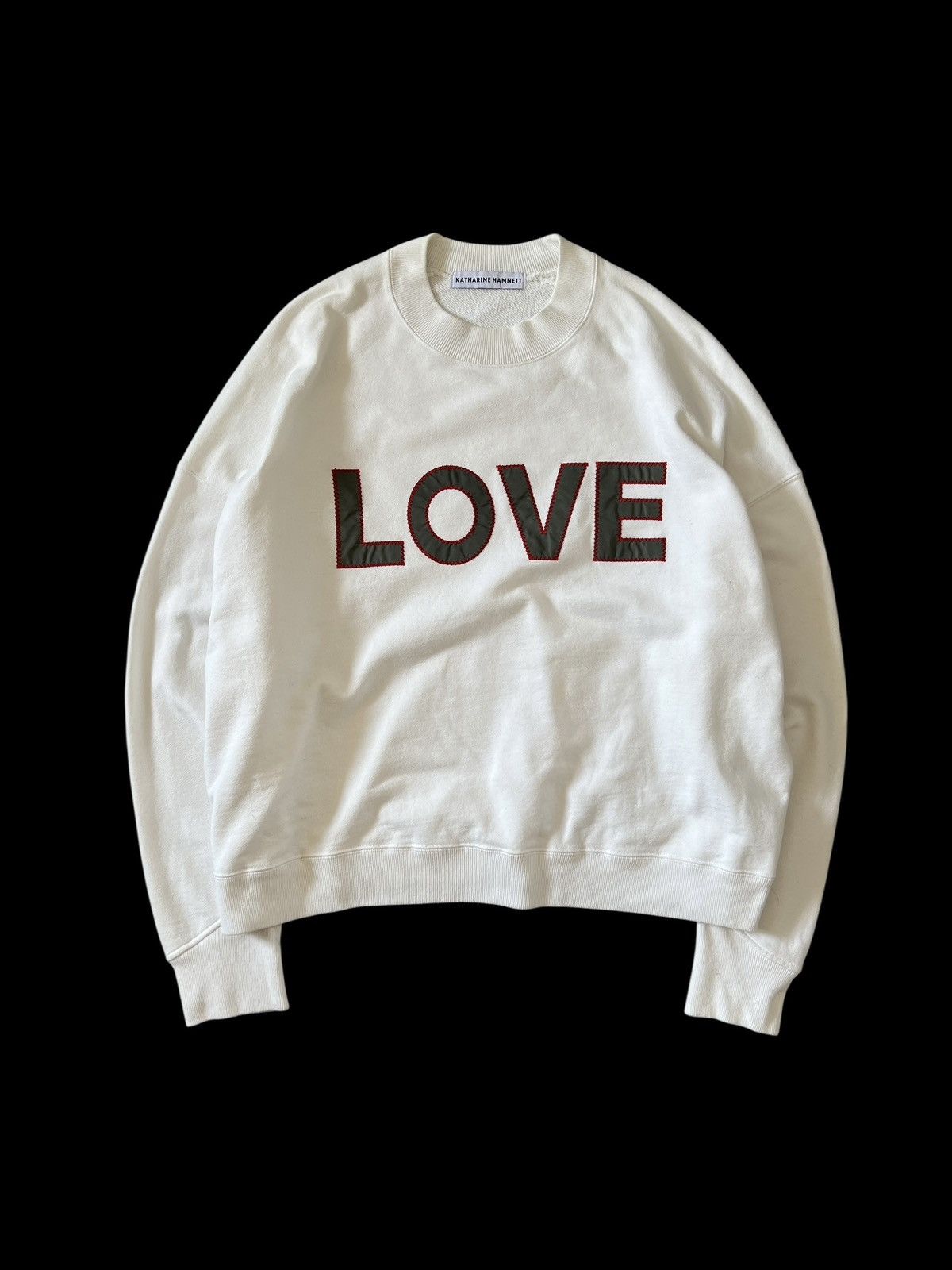 Katharine Hamnett London Katharine Hamnett ‘Love” Boxy Cut Sweatshirt Size L / US 10 / IT 46 - 1 Thumbnail