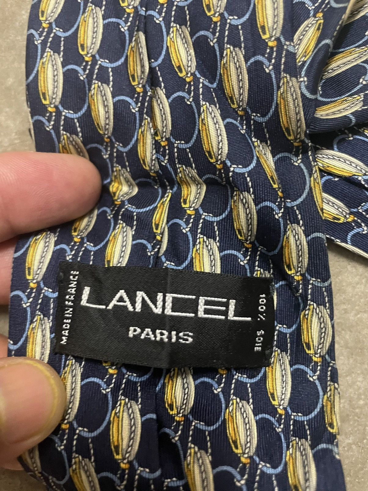 Lancel Lancel Man Necktie Made in France 100% Silk Size ONE SIZE - 4 Thumbnail