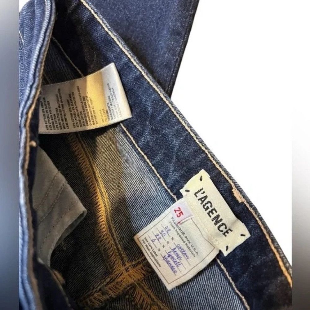 L'AGENCE L'Agence Jeans Womens High Rise Dark Wash Denim Skinny sz 2 Size 25" / US 0 / IT 36 - 2 Thumbnail